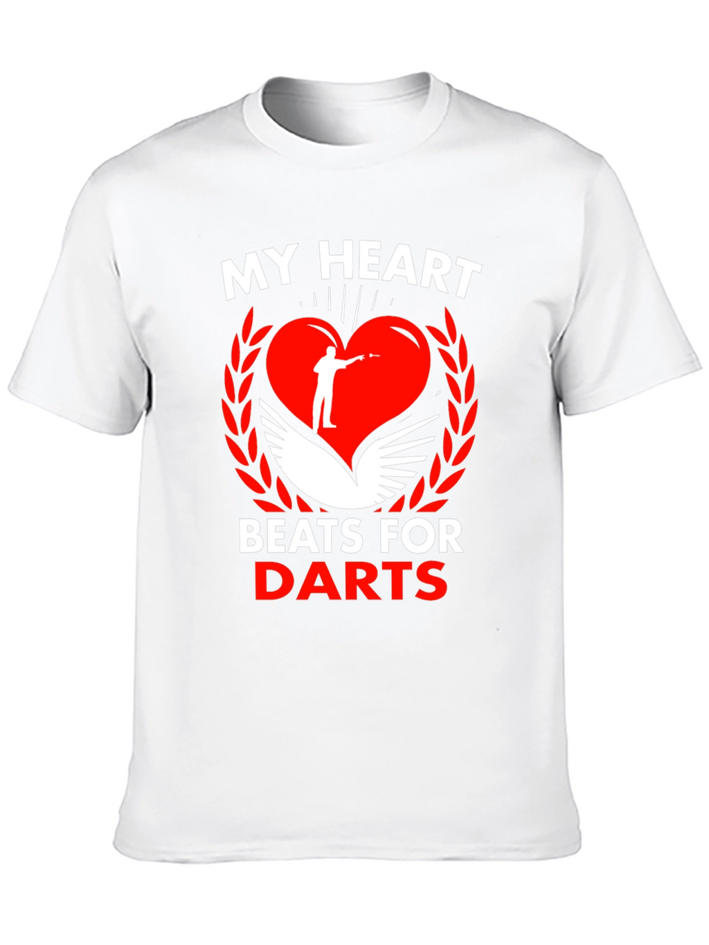 My Heart Beats For Darts Black T-Shirt