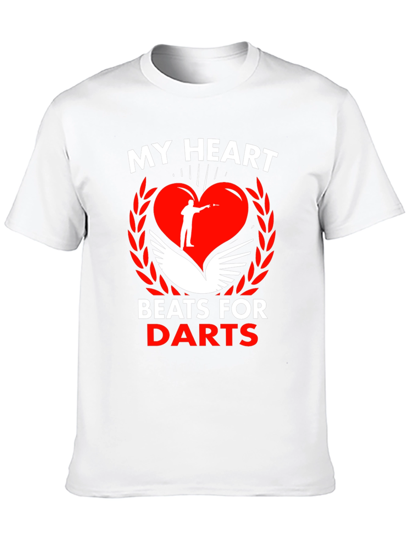 My Heart Beats For Darts Black T-Shirt
