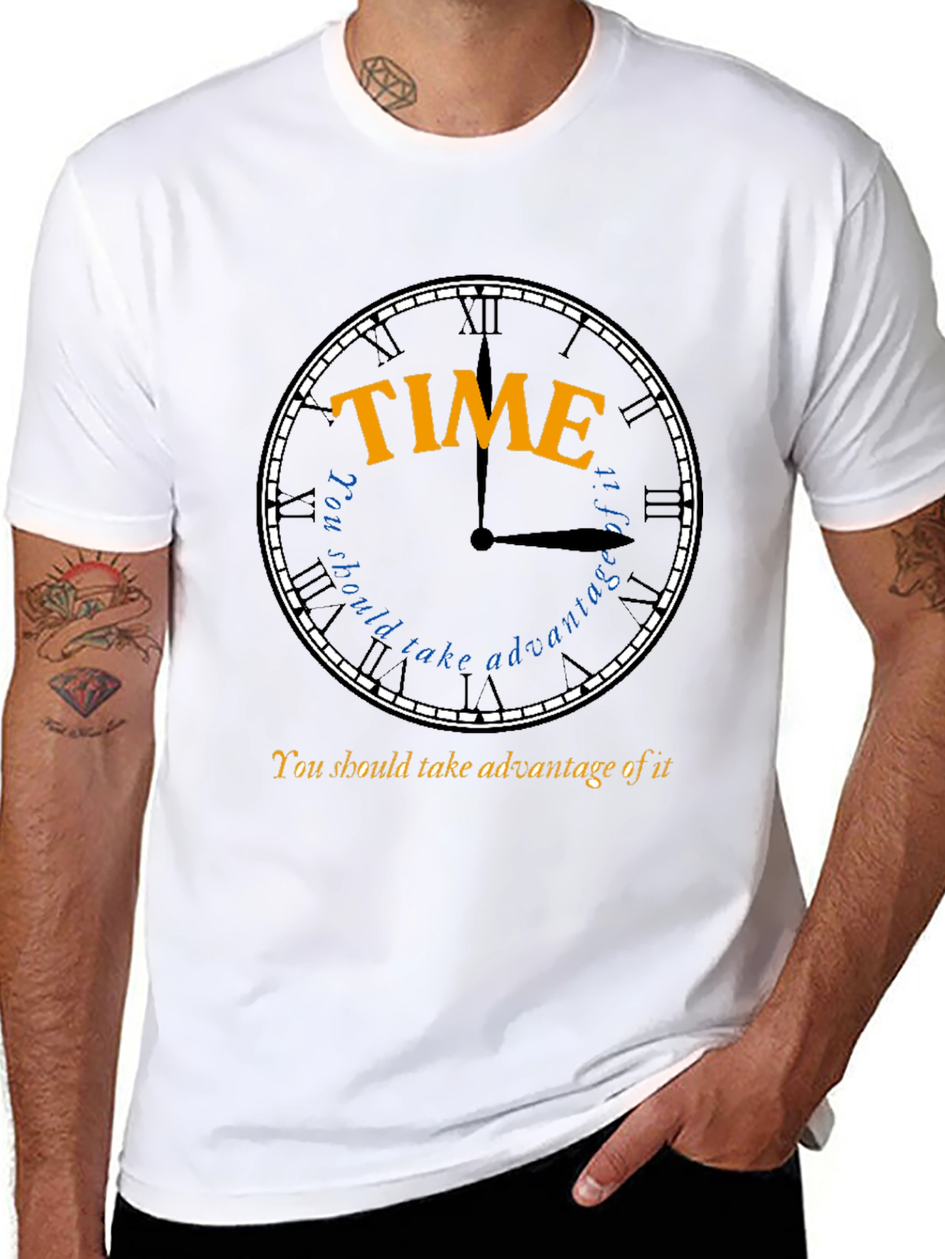 Time Advantage T-Shirt - Stylish Black Cotton Tee