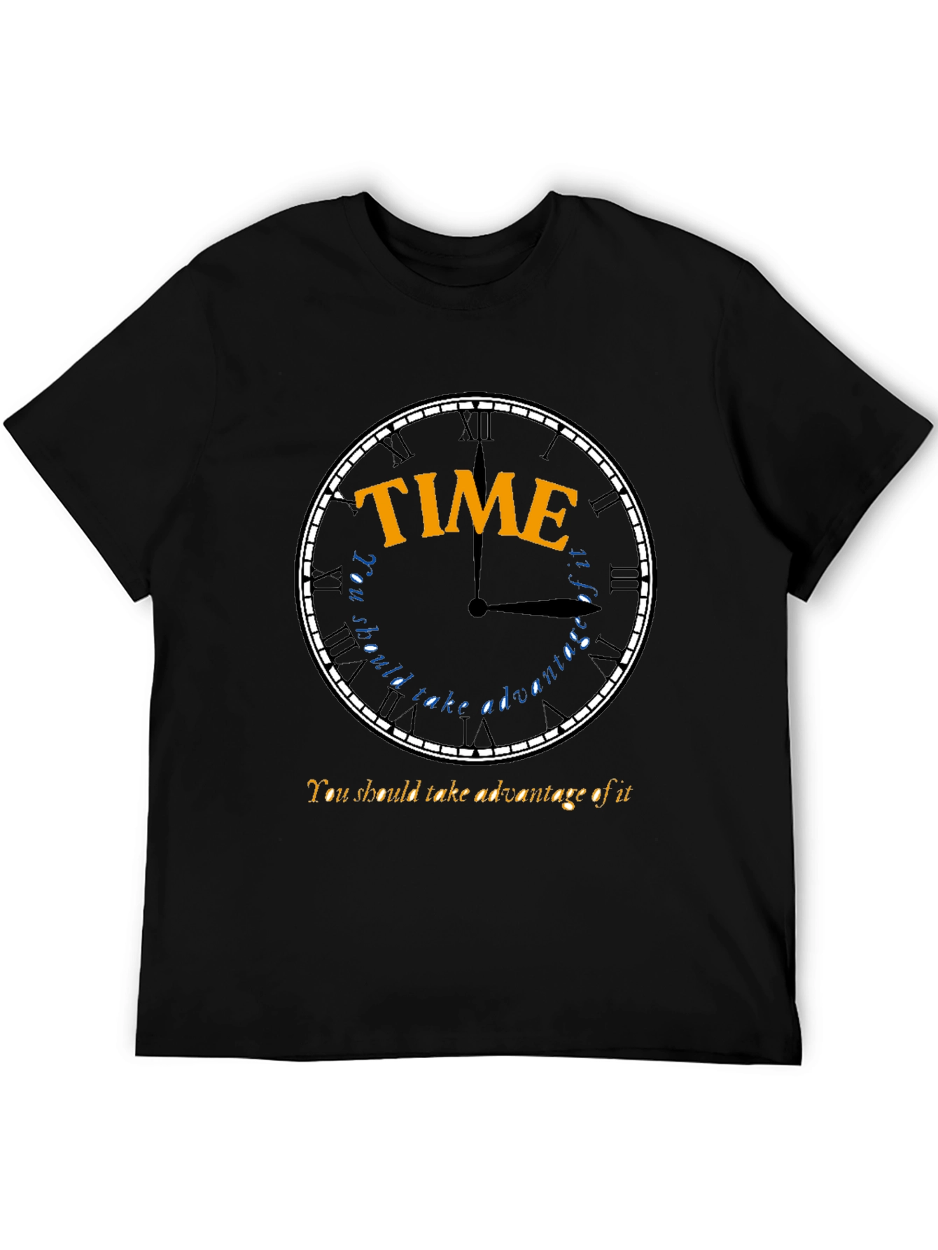 Time Advantage T-Shirt - Stylish Black Cotton Tee