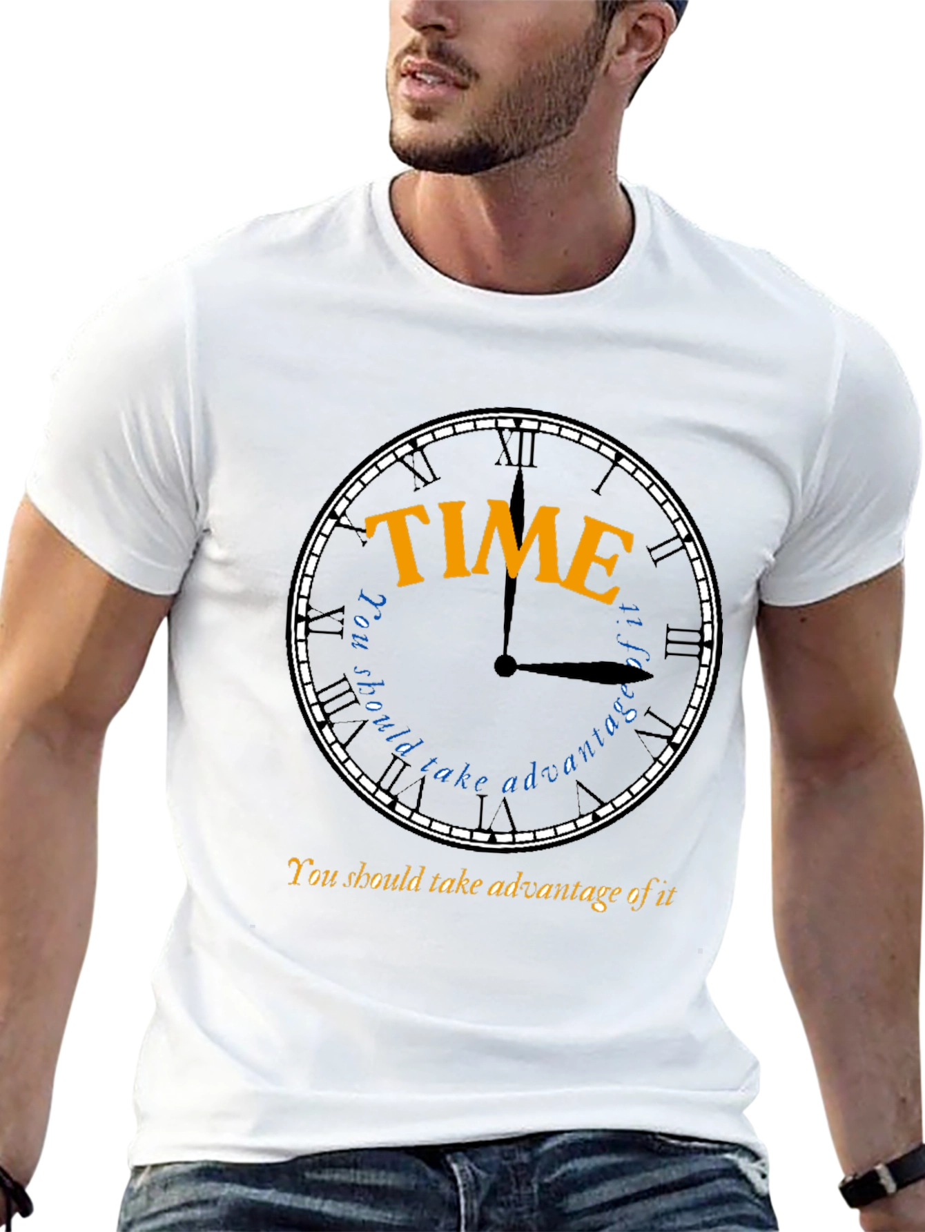 Time Advantage T-Shirt - Stylish Black Cotton Tee
