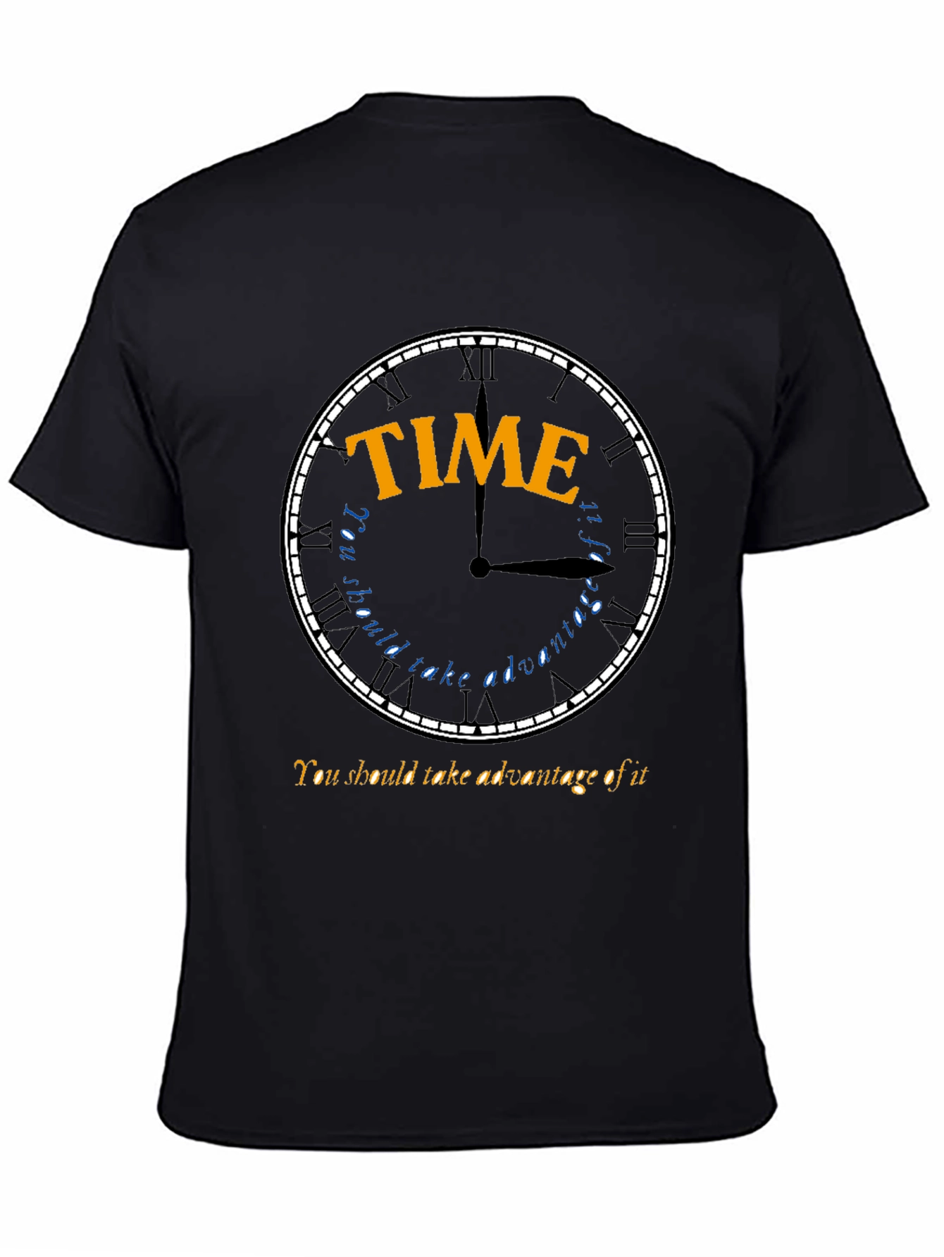 Time Advantage T-Shirt - Stylish Black Cotton Tee