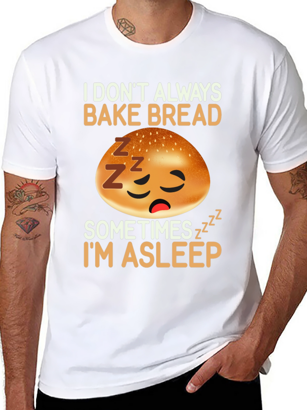 Funny Sleeping Bread Baker T-Shirt