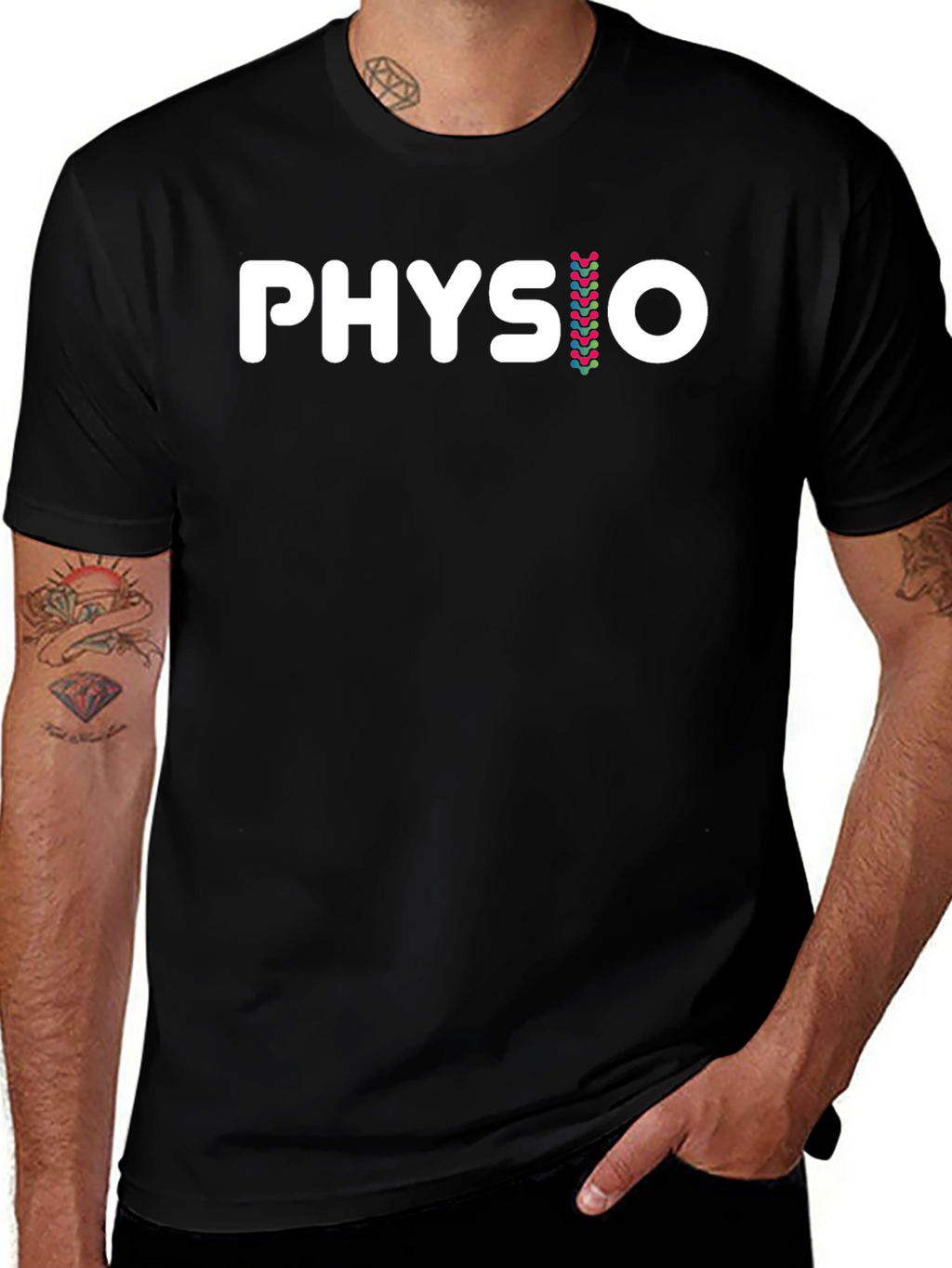 Physio Graphic T-Shirt - Black Cotton Tee