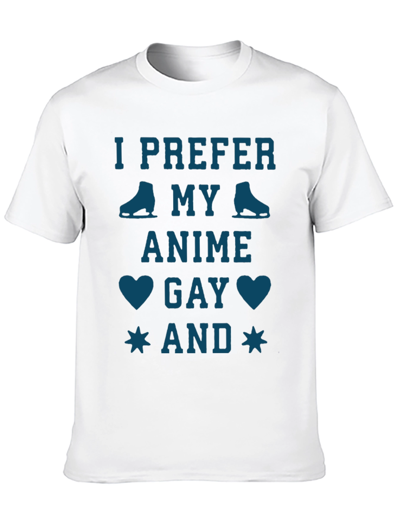 I Prefer My Anime Gay Black T-Shirt