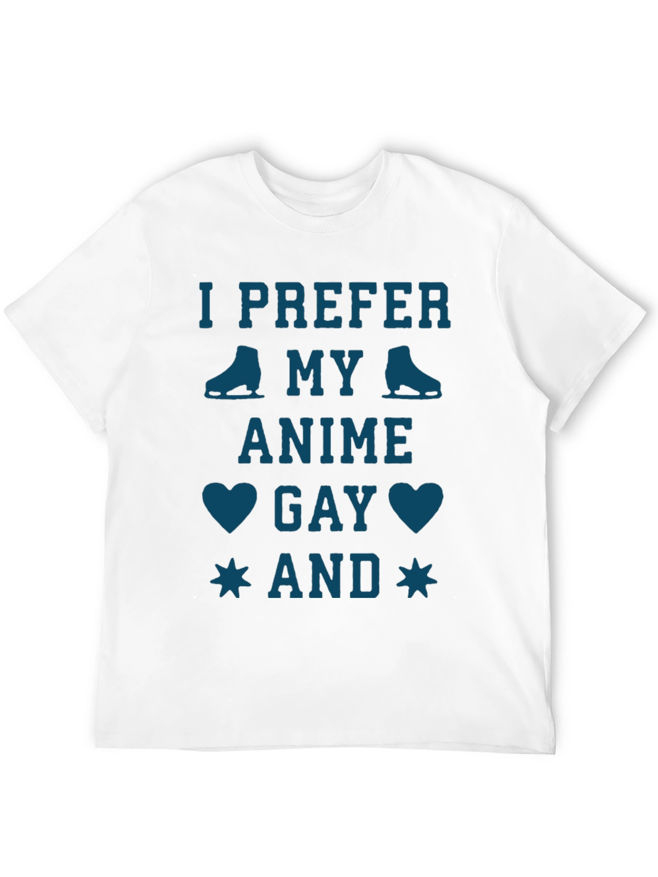I Prefer My Anime Gay Black T-Shirt