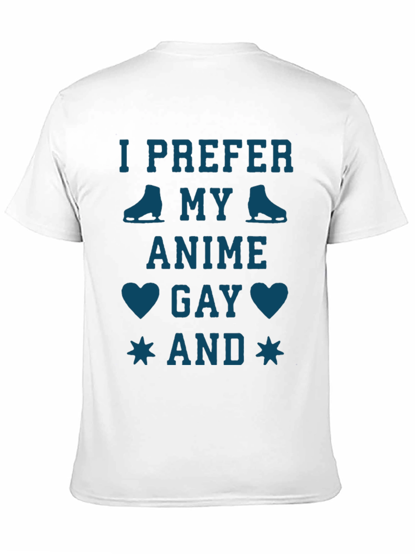 I Prefer My Anime Gay Black T-Shirt