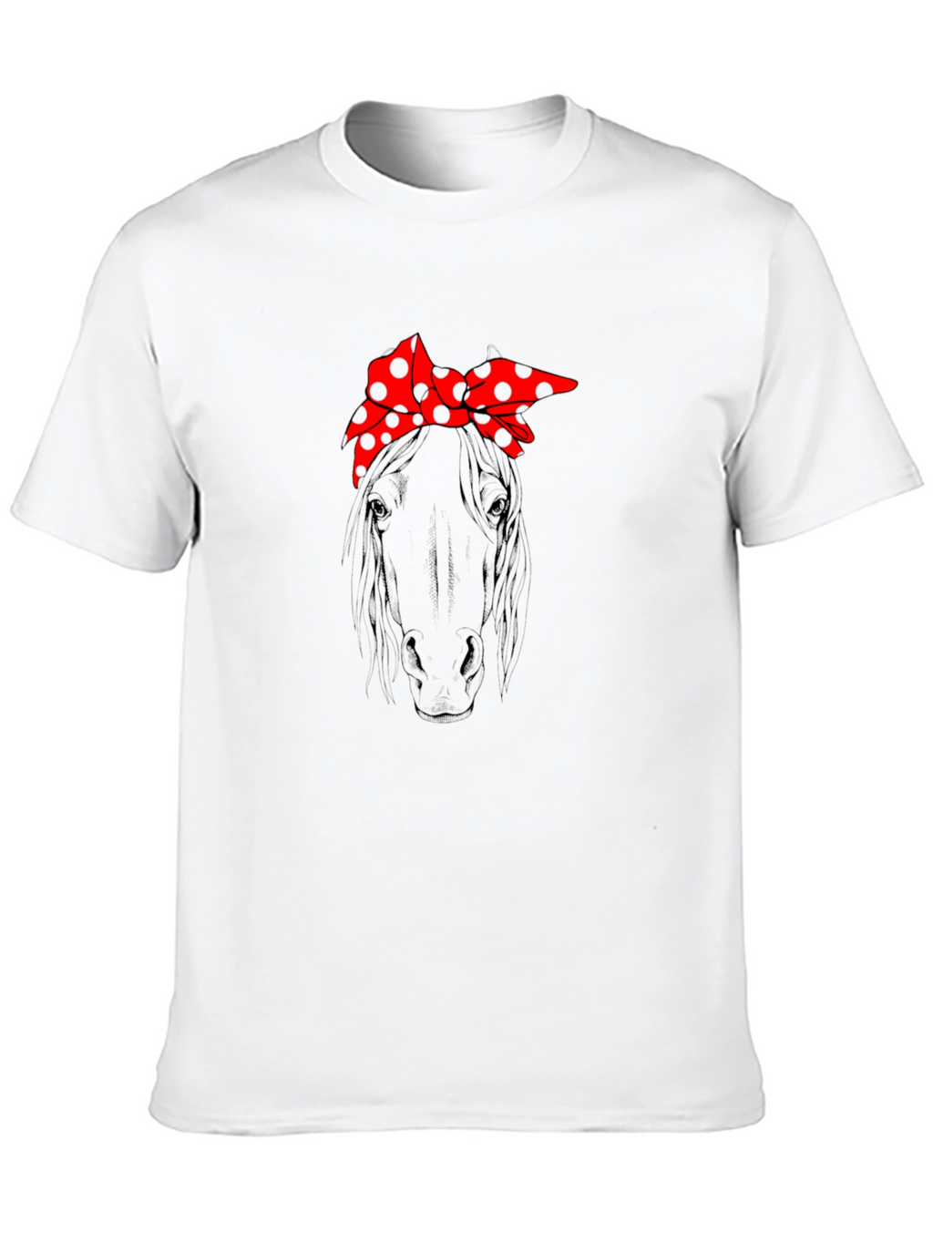 Horse with Bandana Graphic T-Shirt