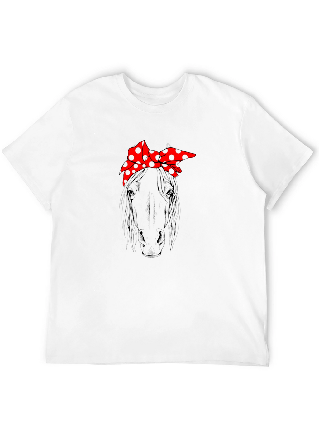 Horse with Bandana Graphic T-Shirt