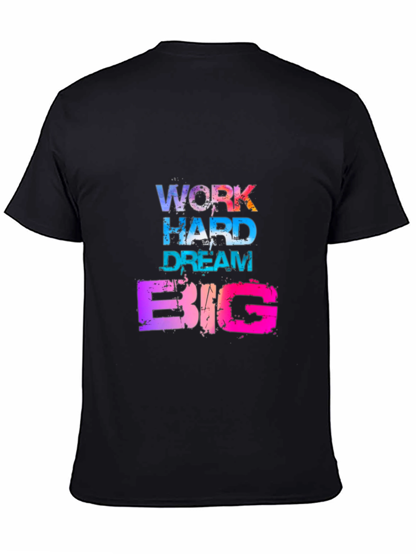 Work Hard Dream Big Graphic Tee - Mens Black T-Shirt