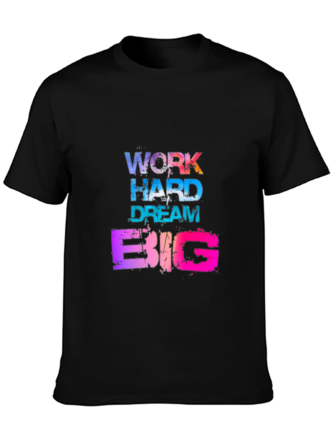 Work Hard Dream Big Graphic Tee - Mens Black T-Shirt