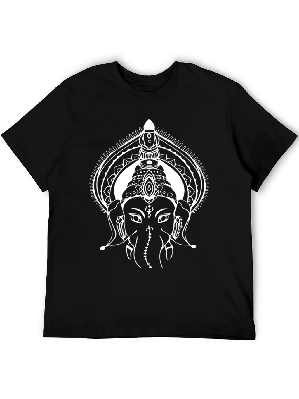 Ganesh Graphic Tee - Black Cotton Blend