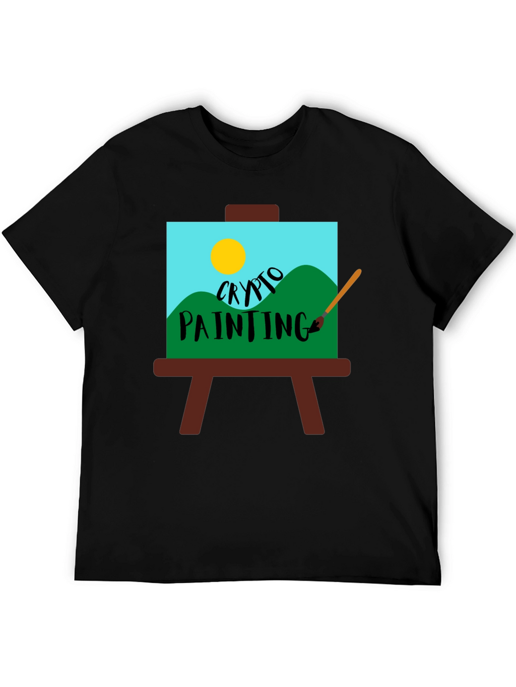 Crypto Painting T-Shirt - Unique Artistic Design