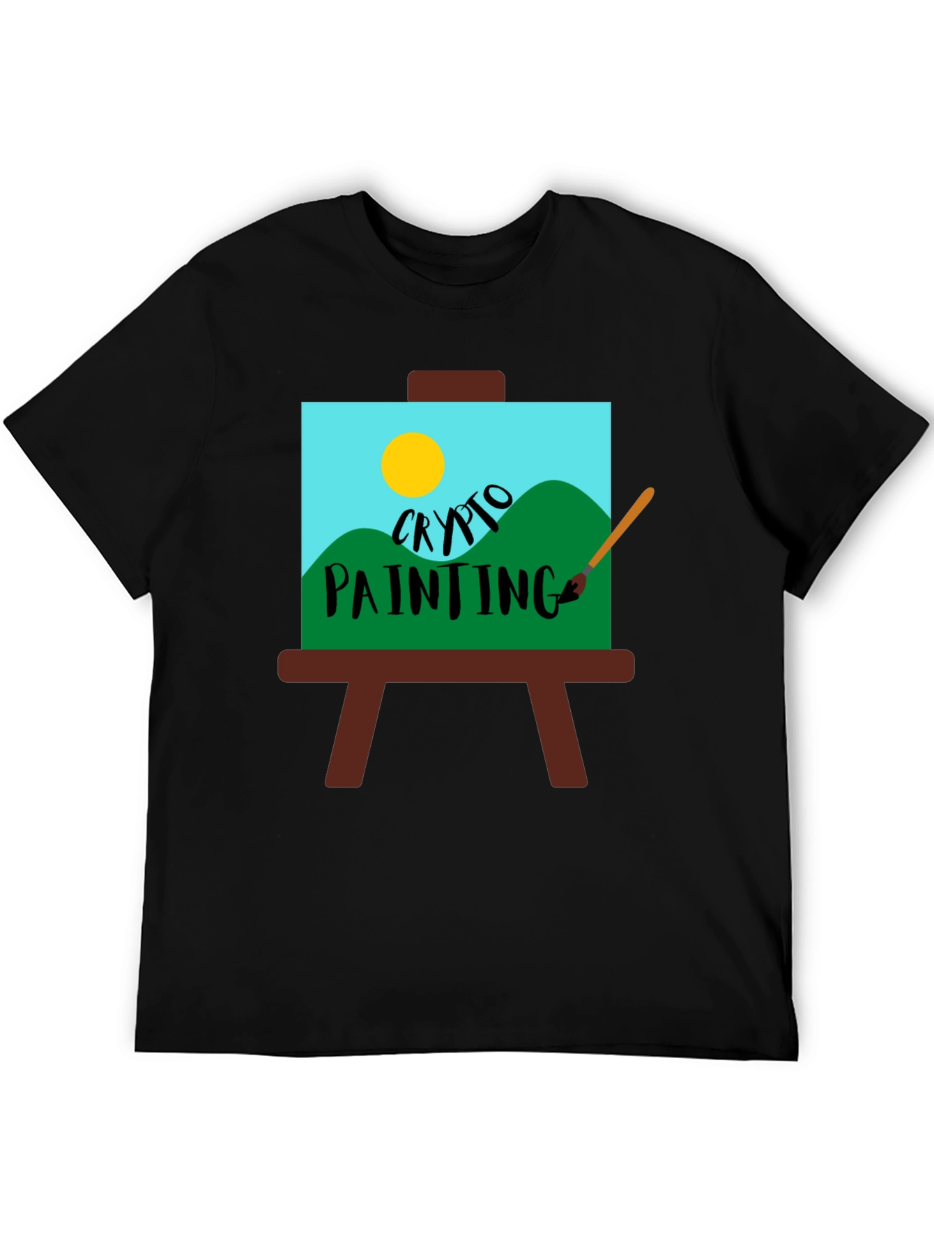 Crypto Painting T-Shirt - Unique Artistic Design