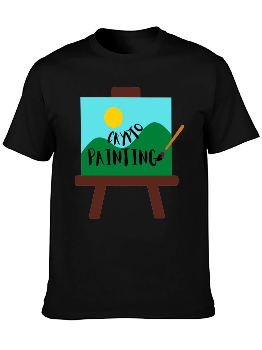 Crypto Painting T-Shirt - Unique Artistic Design