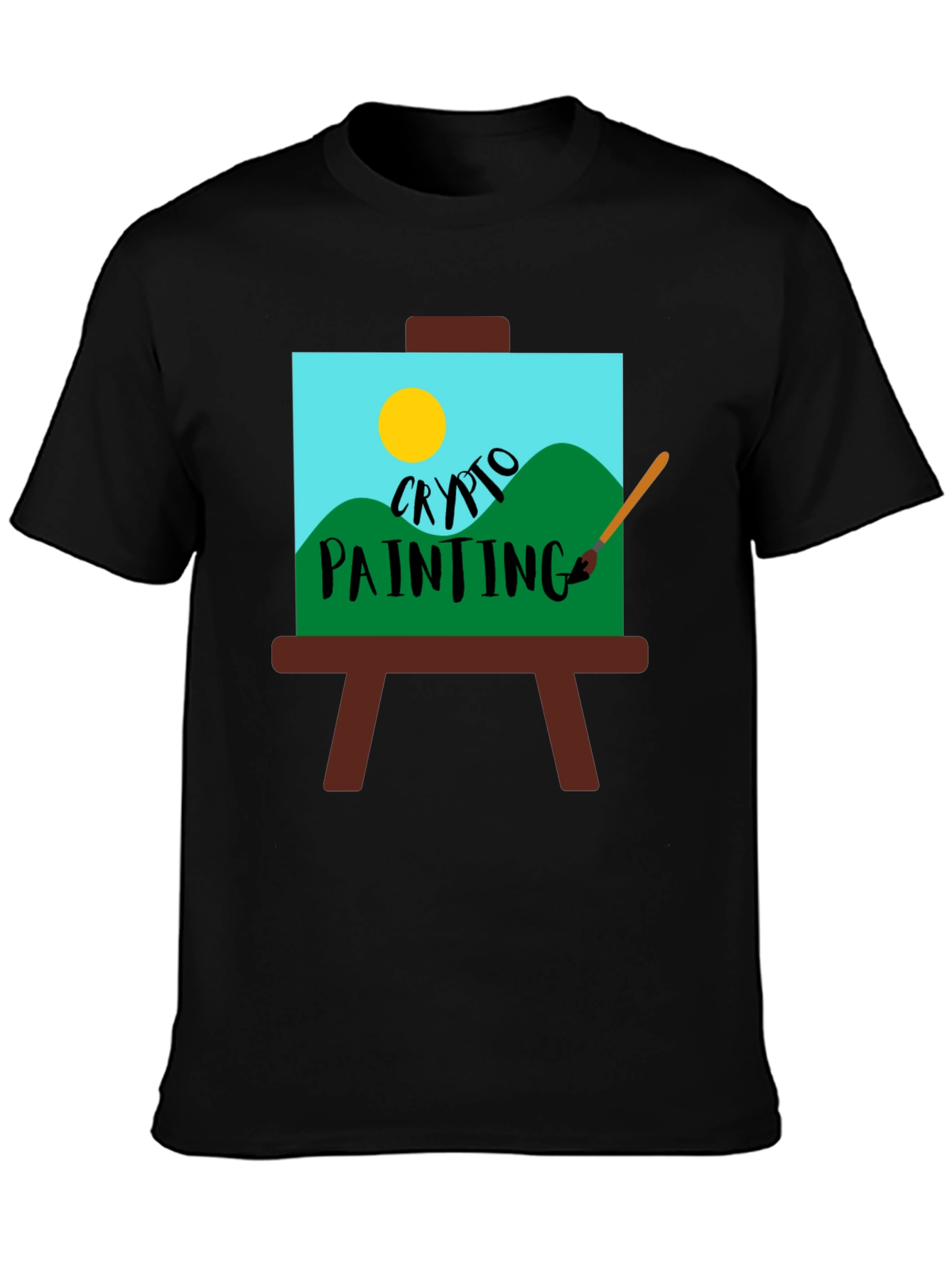 Crypto Painting T-Shirt - Unique Artistic Design