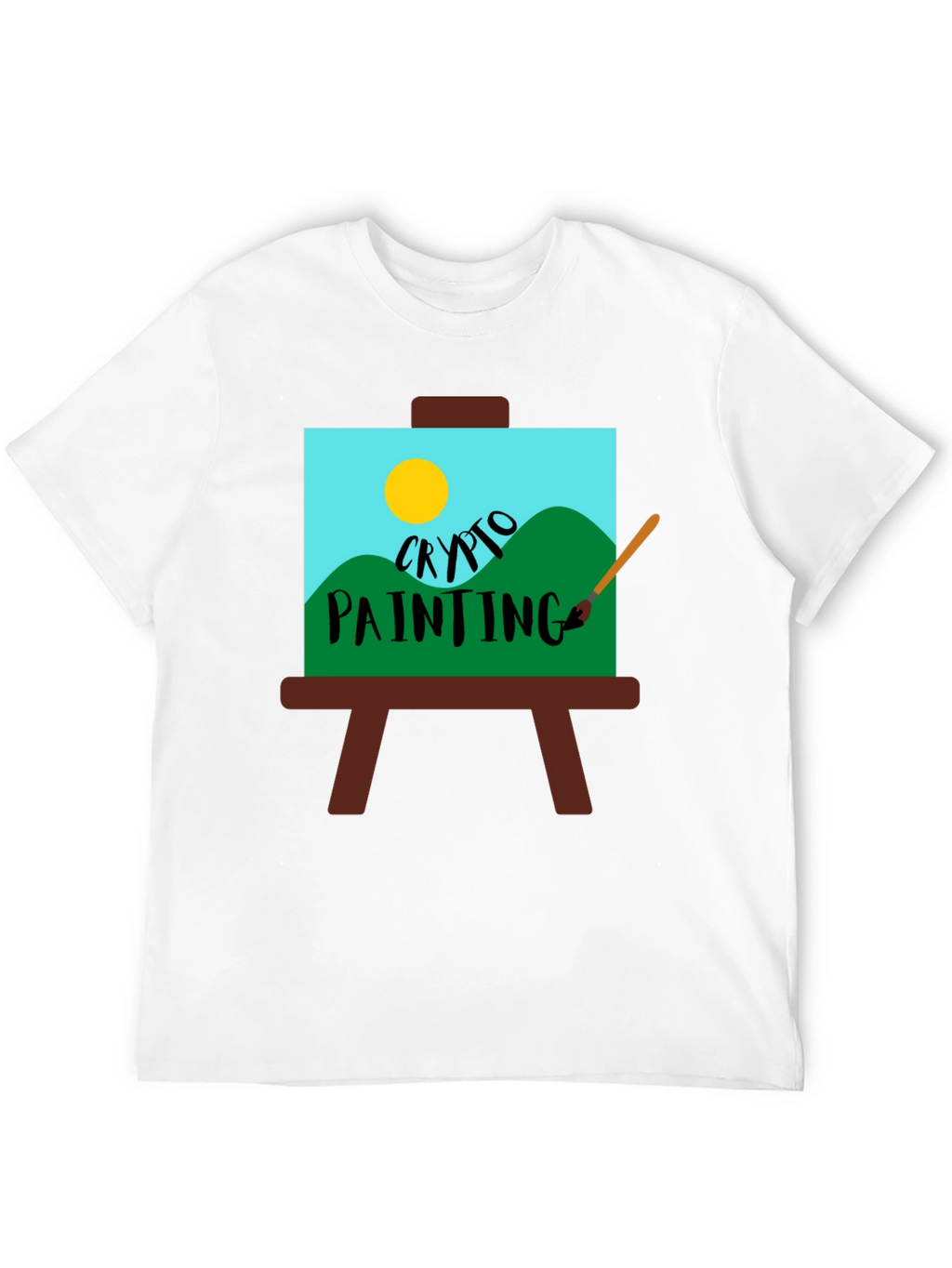 Crypto Painting T-Shirt - Unique Artistic Design