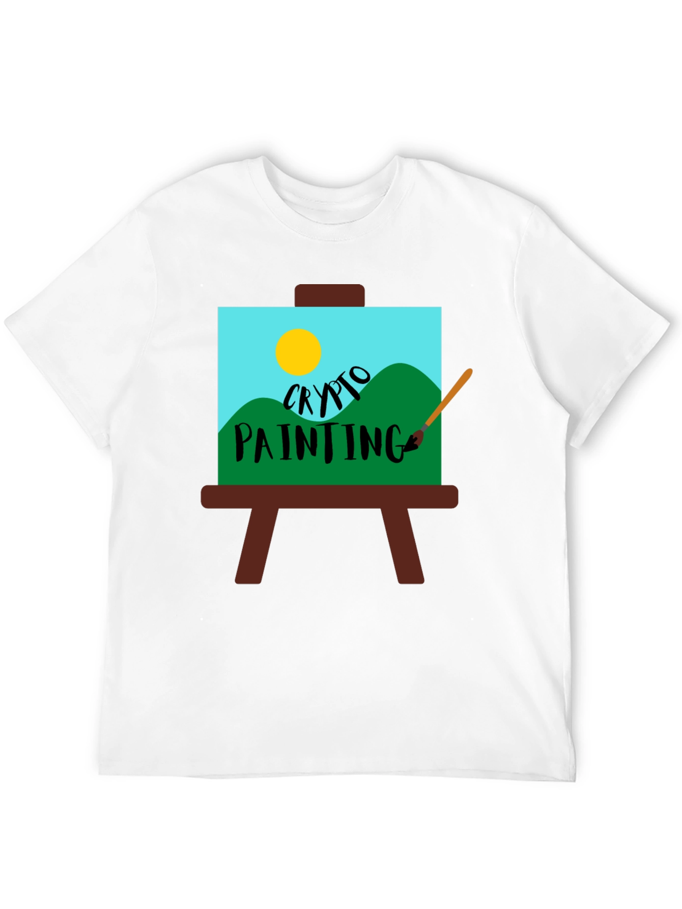 Crypto Painting T-Shirt - Unique Artistic Design