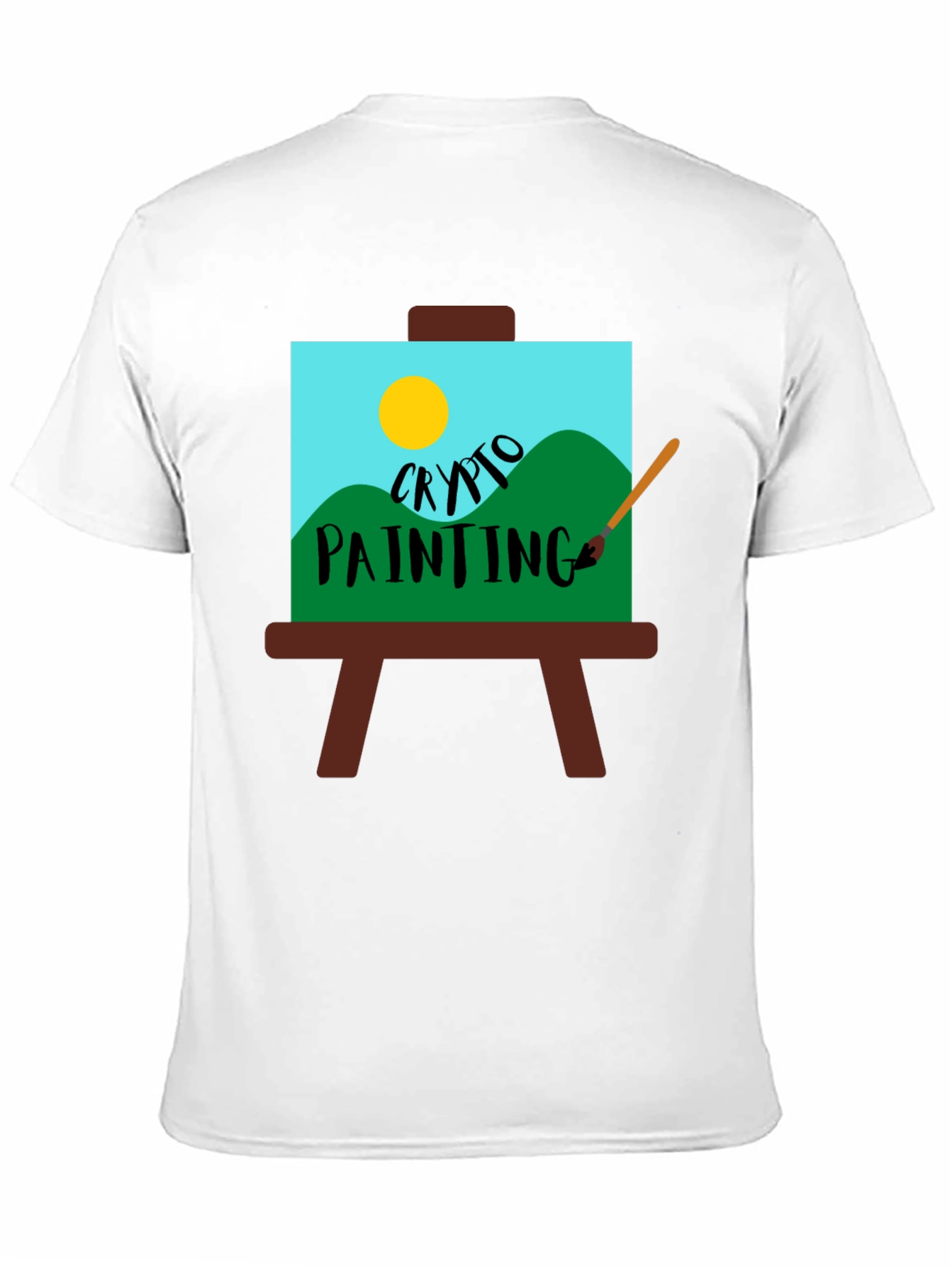 Crypto Painting T-Shirt - Unique Artistic Design