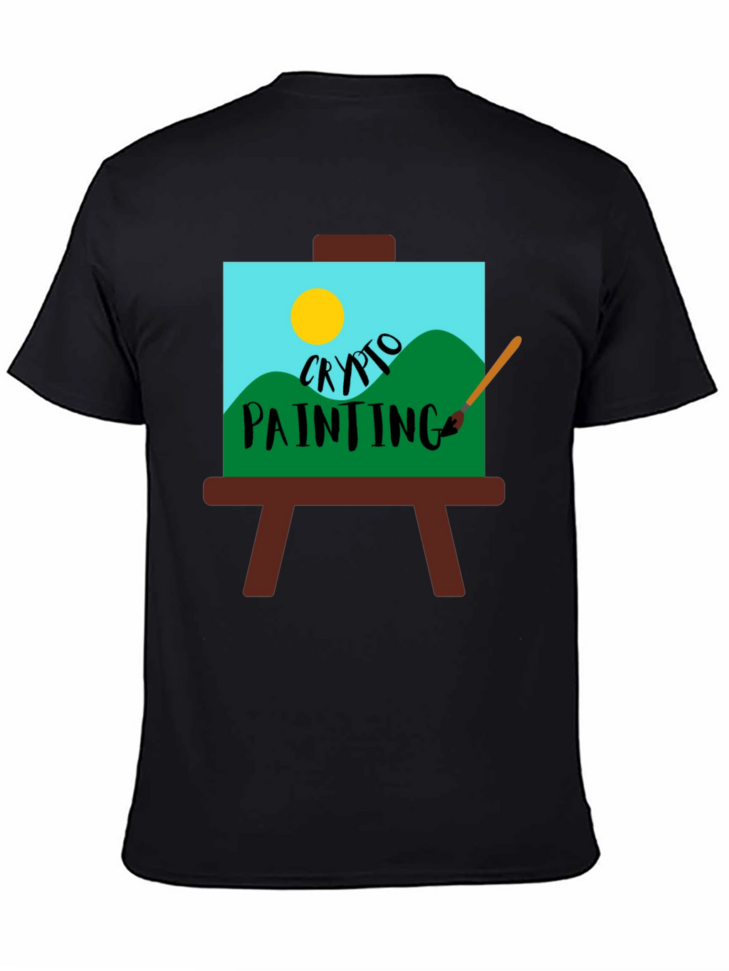 Crypto Painting T-Shirt - Unique Artistic Design