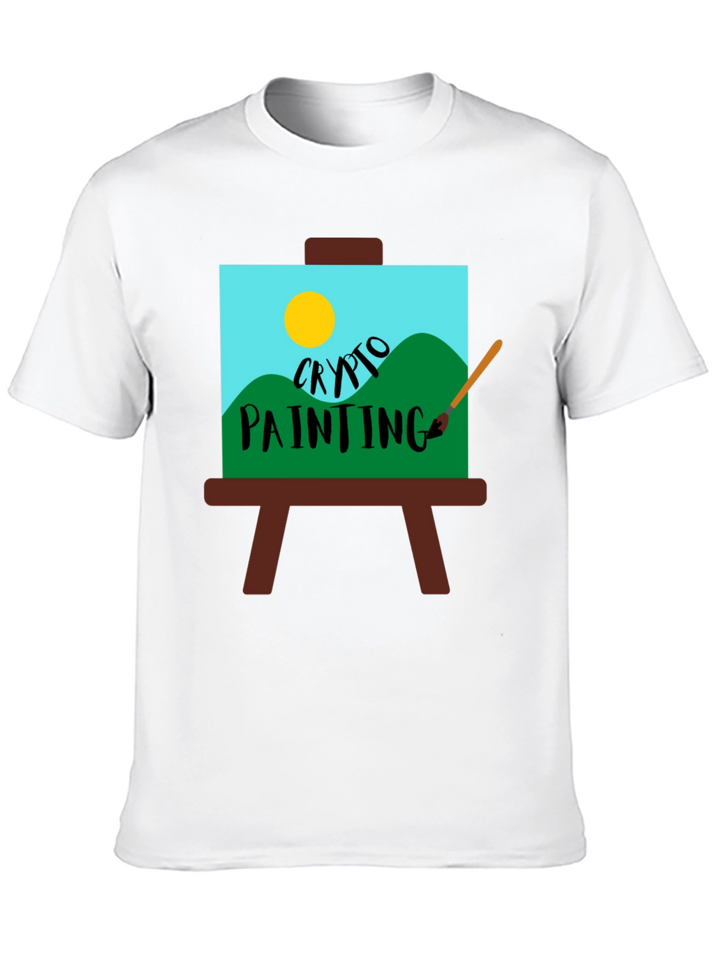 Crypto Painting T-Shirt - Unique Artistic Design