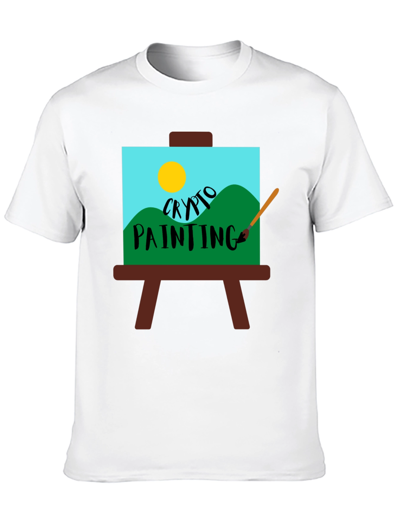 Crypto Painting T-Shirt - Unique Artistic Design
