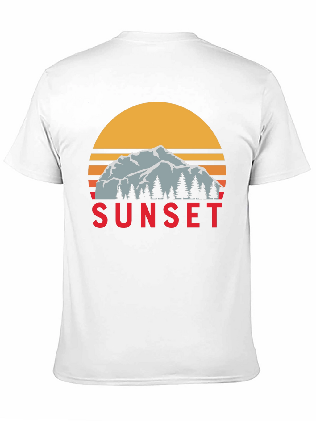 Sunset Mountain Graphic Tee - Retro Style