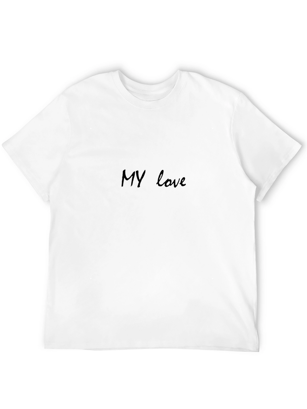 Black My love Cotton Blend T-Shirt