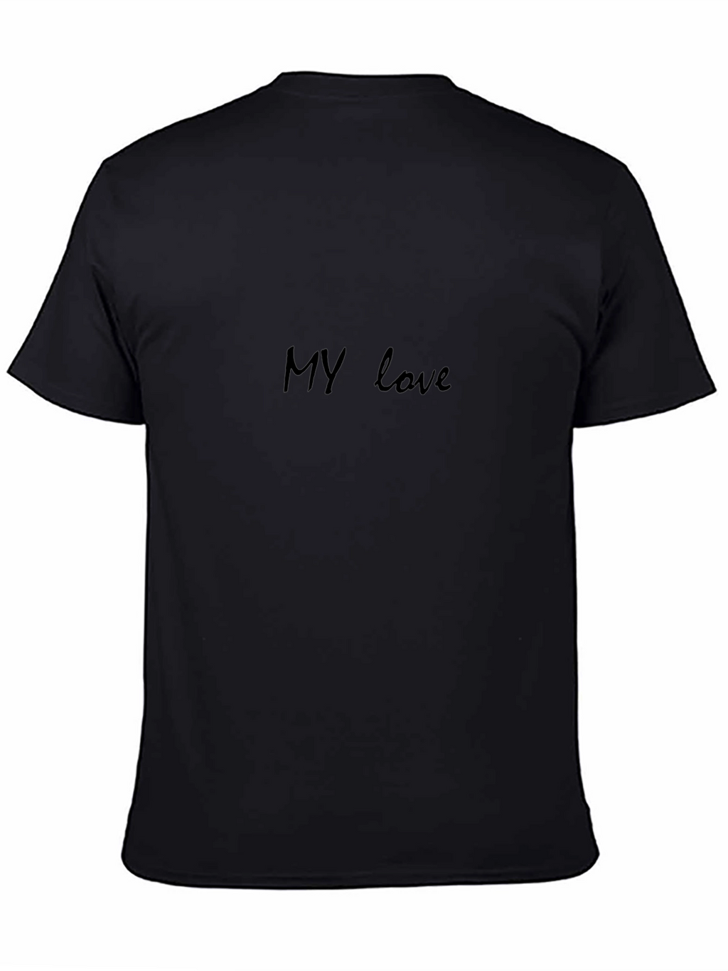 Black My love Cotton Blend T-Shirt