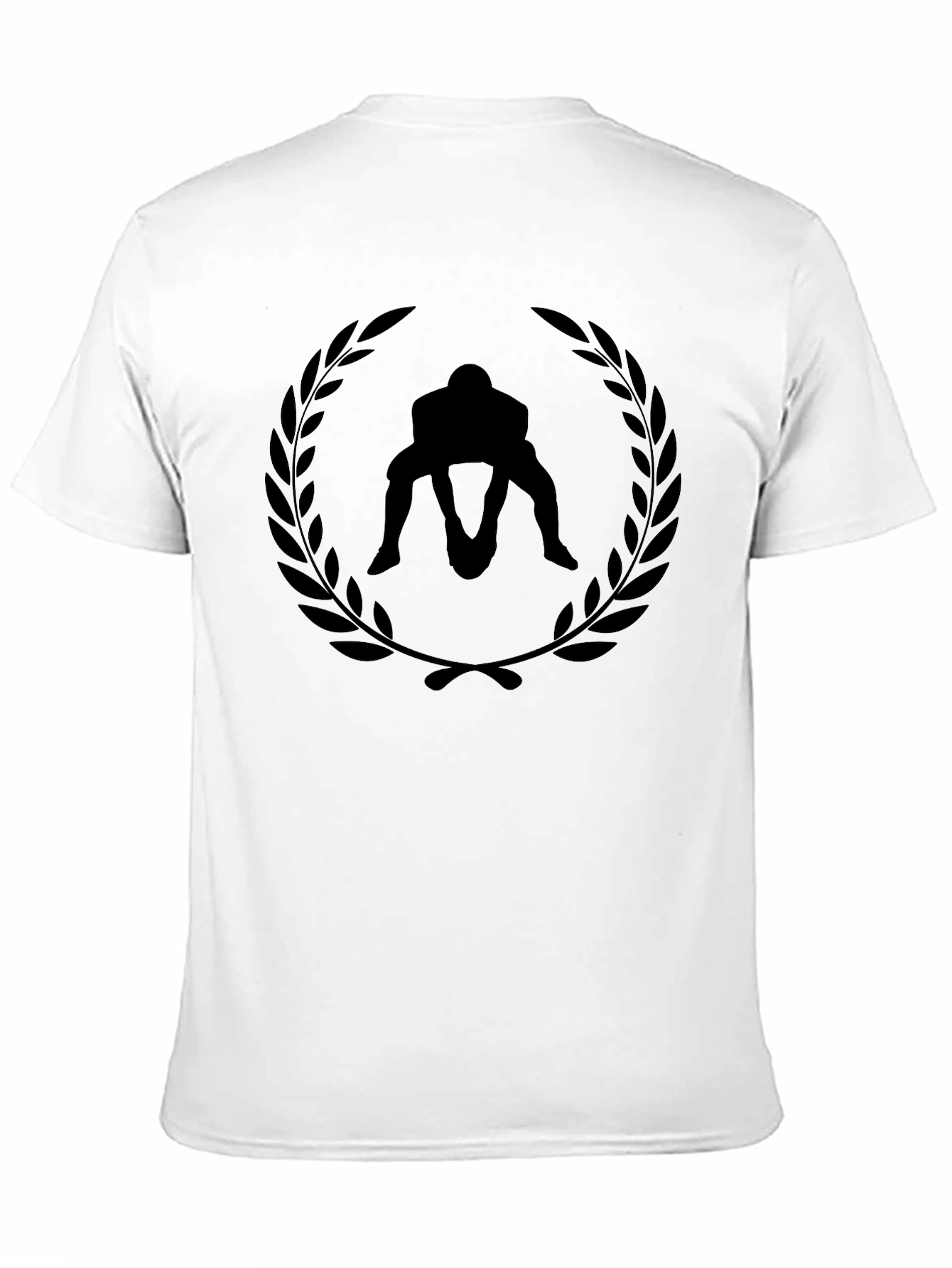 Wrestling Silhouette Black T-Shirt