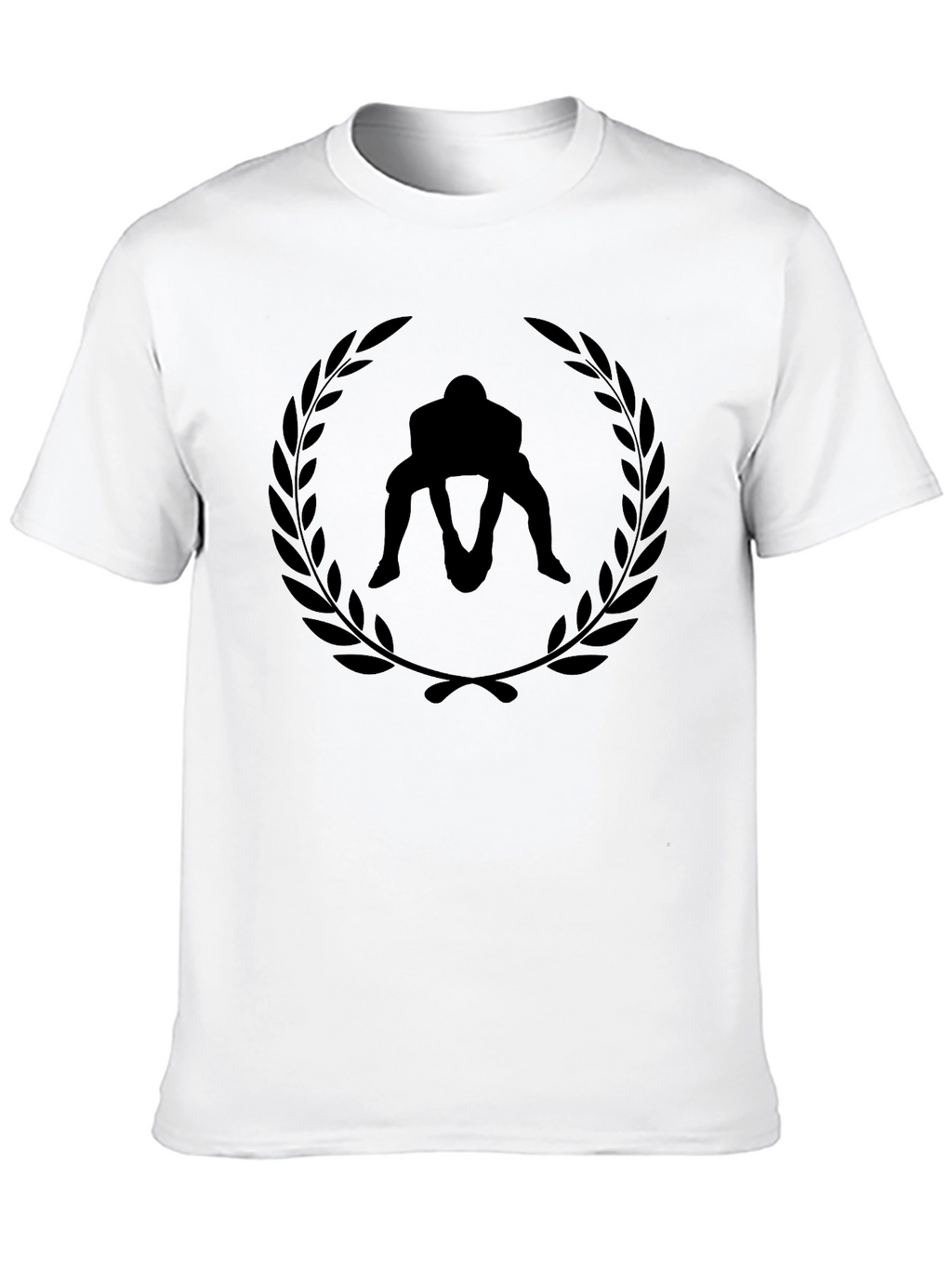 Wrestling Silhouette Black T-Shirt