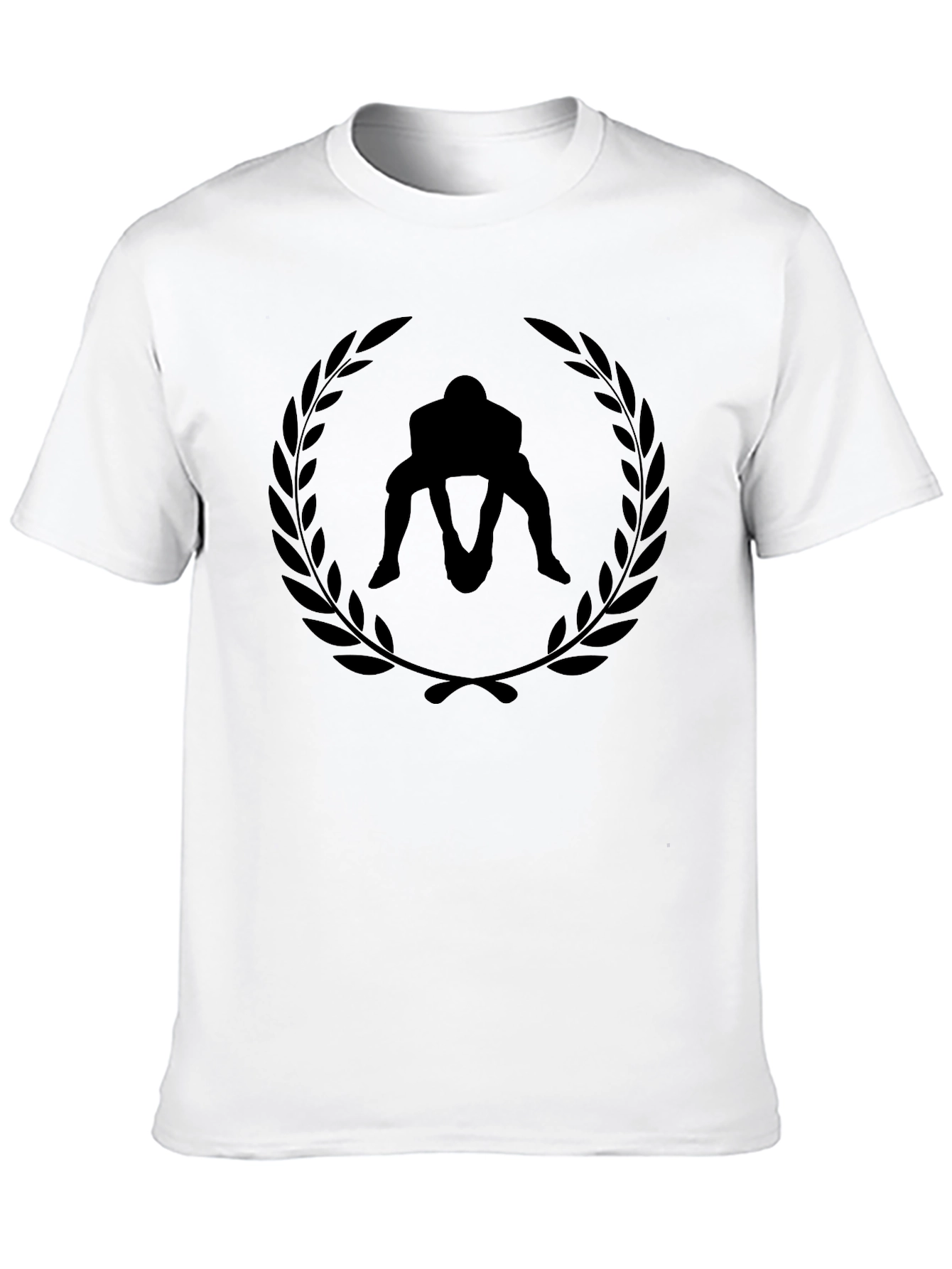 Wrestling Silhouette Black T-Shirt