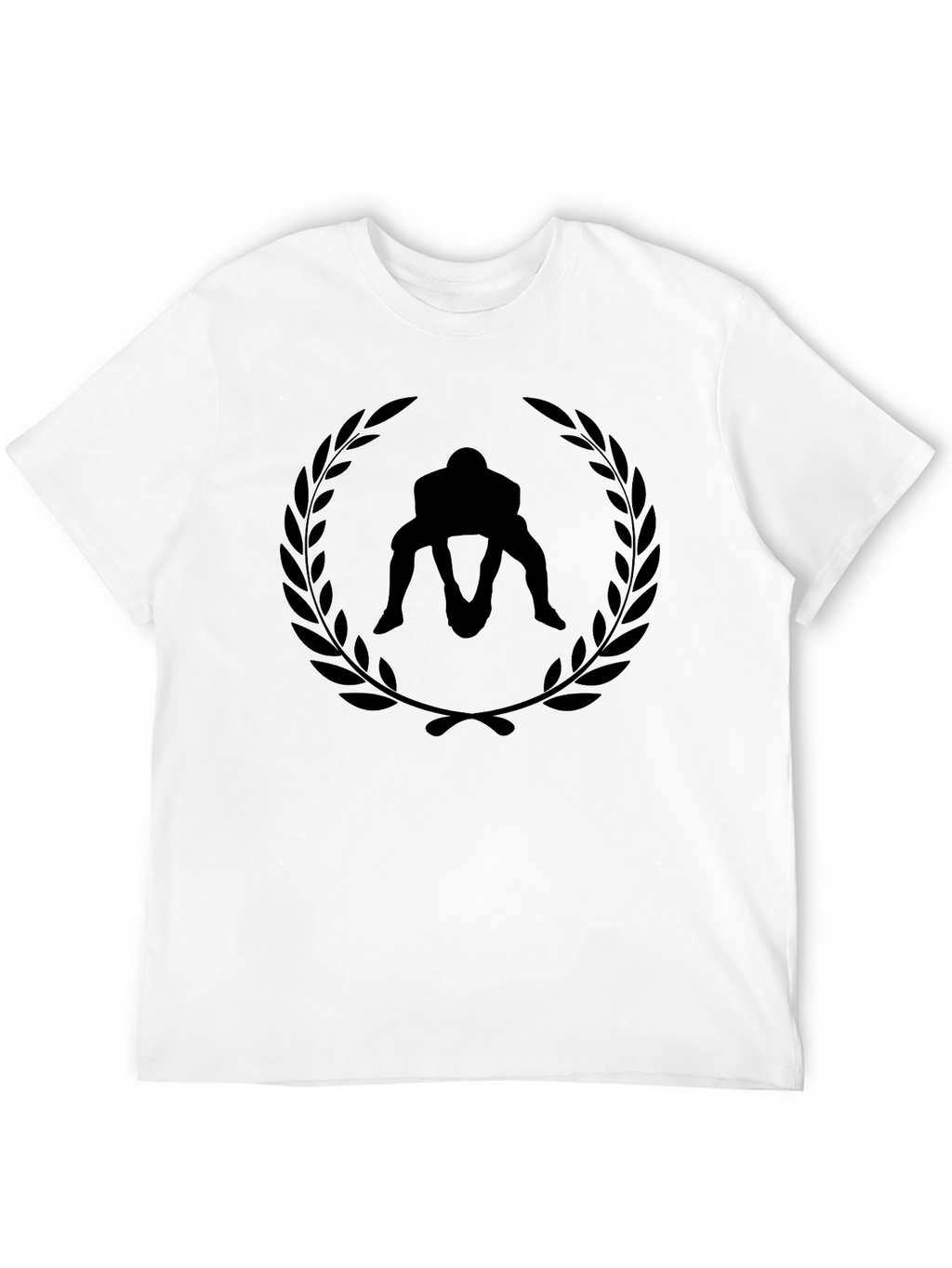 Wrestling Silhouette Black T-Shirt