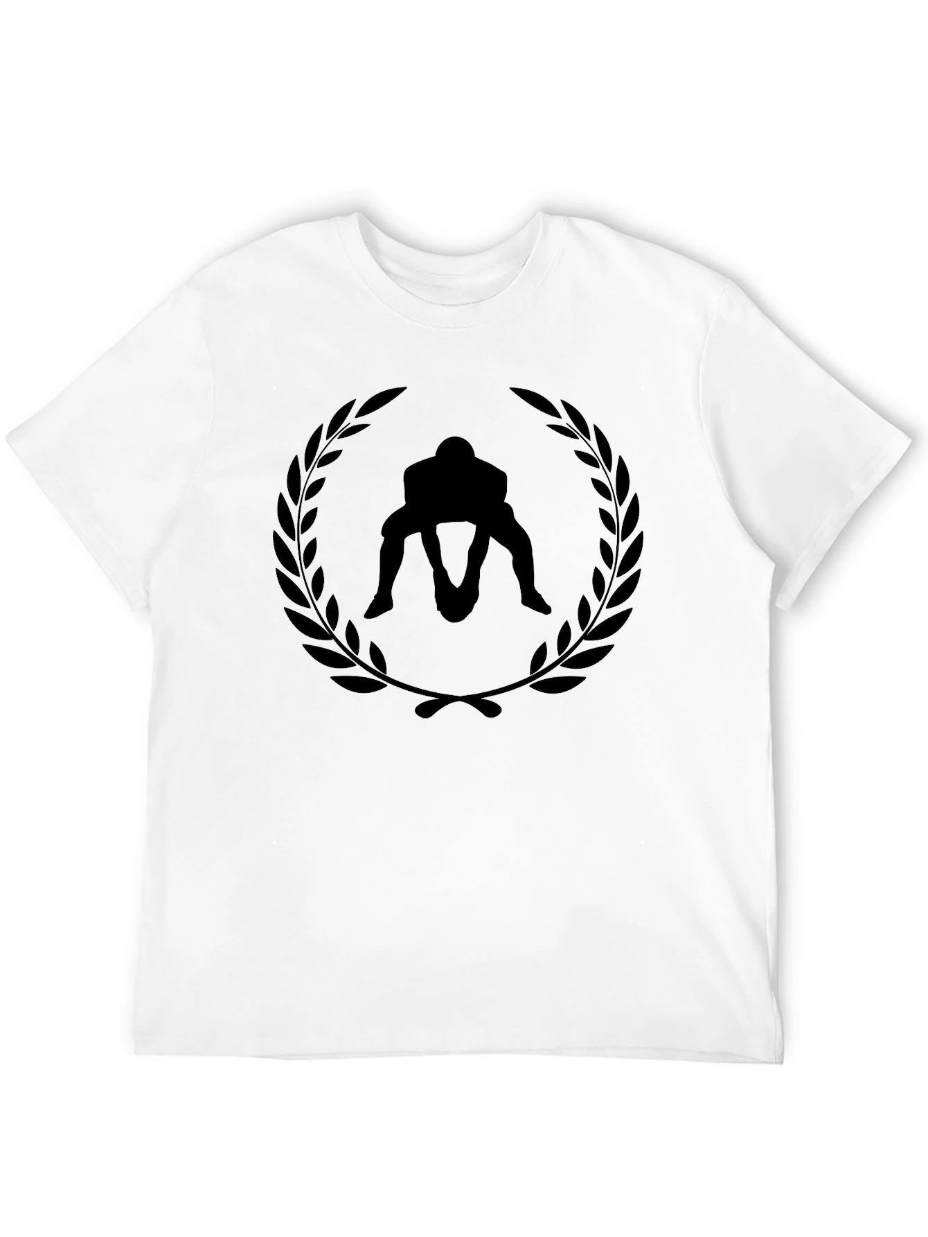 Wrestling Silhouette Black T-Shirt