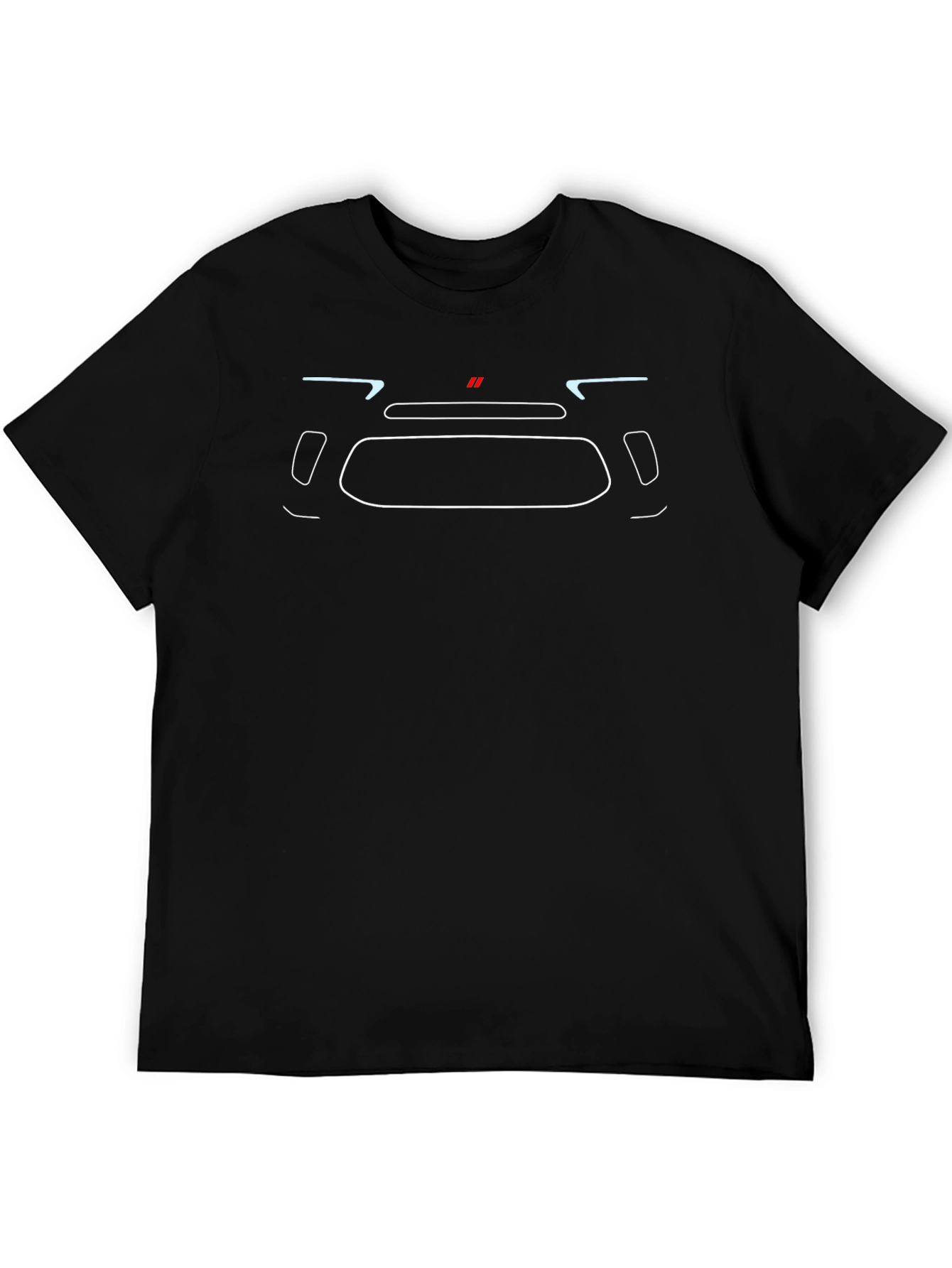 Car Front Outline Graphic Tee - Modern Auto Enthusiast Shirt