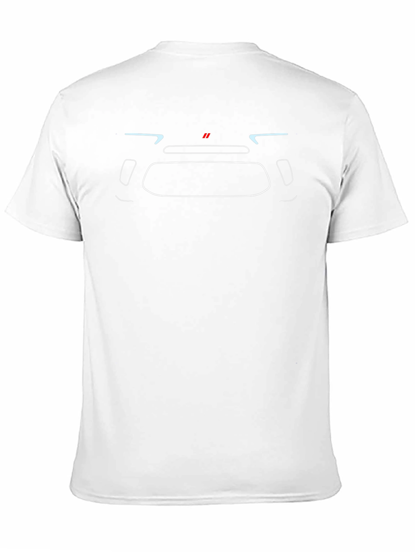 Car Front Outline Graphic Tee - Modern Auto Enthusiast Shirt