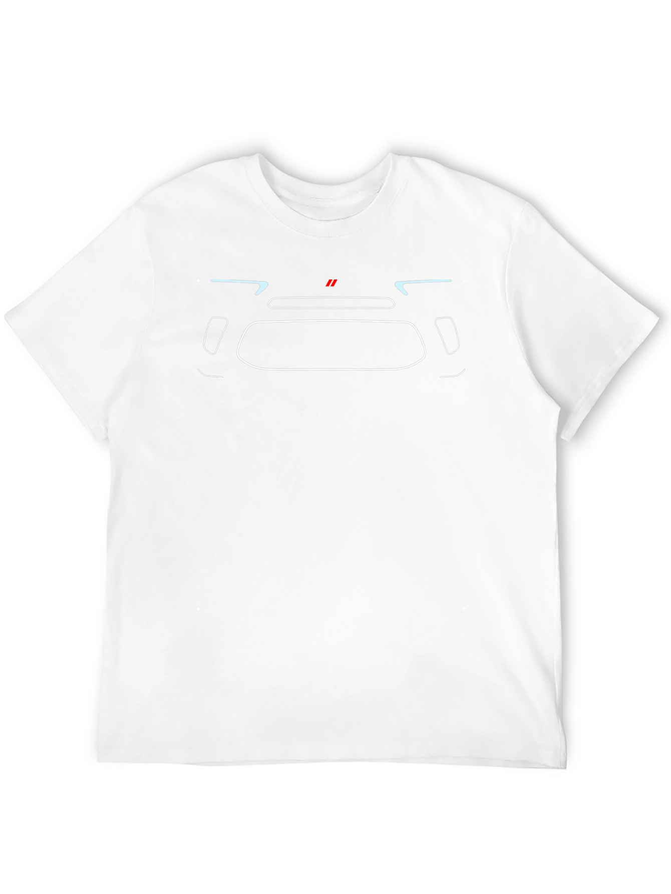 Car Front Outline Graphic Tee - Modern Auto Enthusiast Shirt