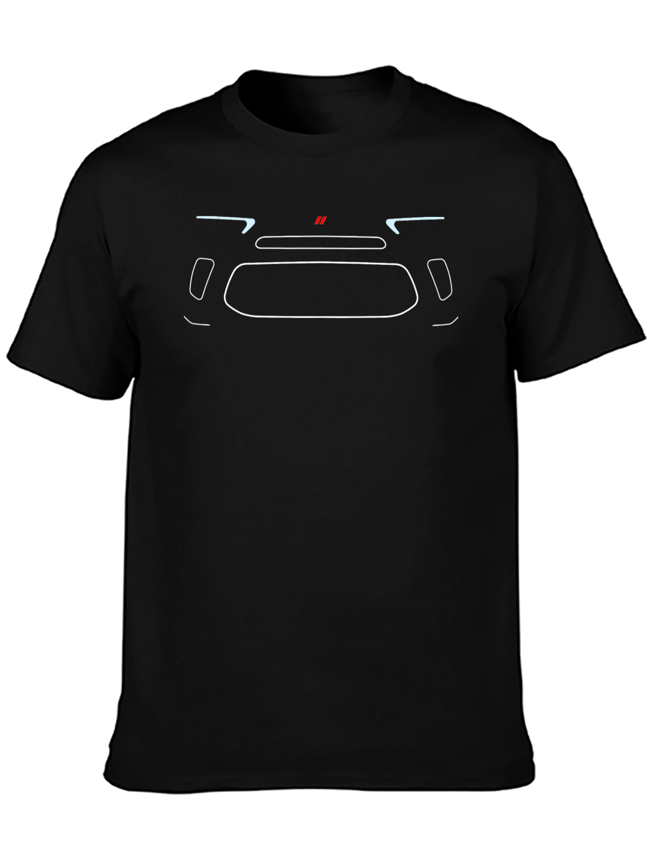Car Front Outline Graphic Tee - Modern Auto Enthusiast Shirt
