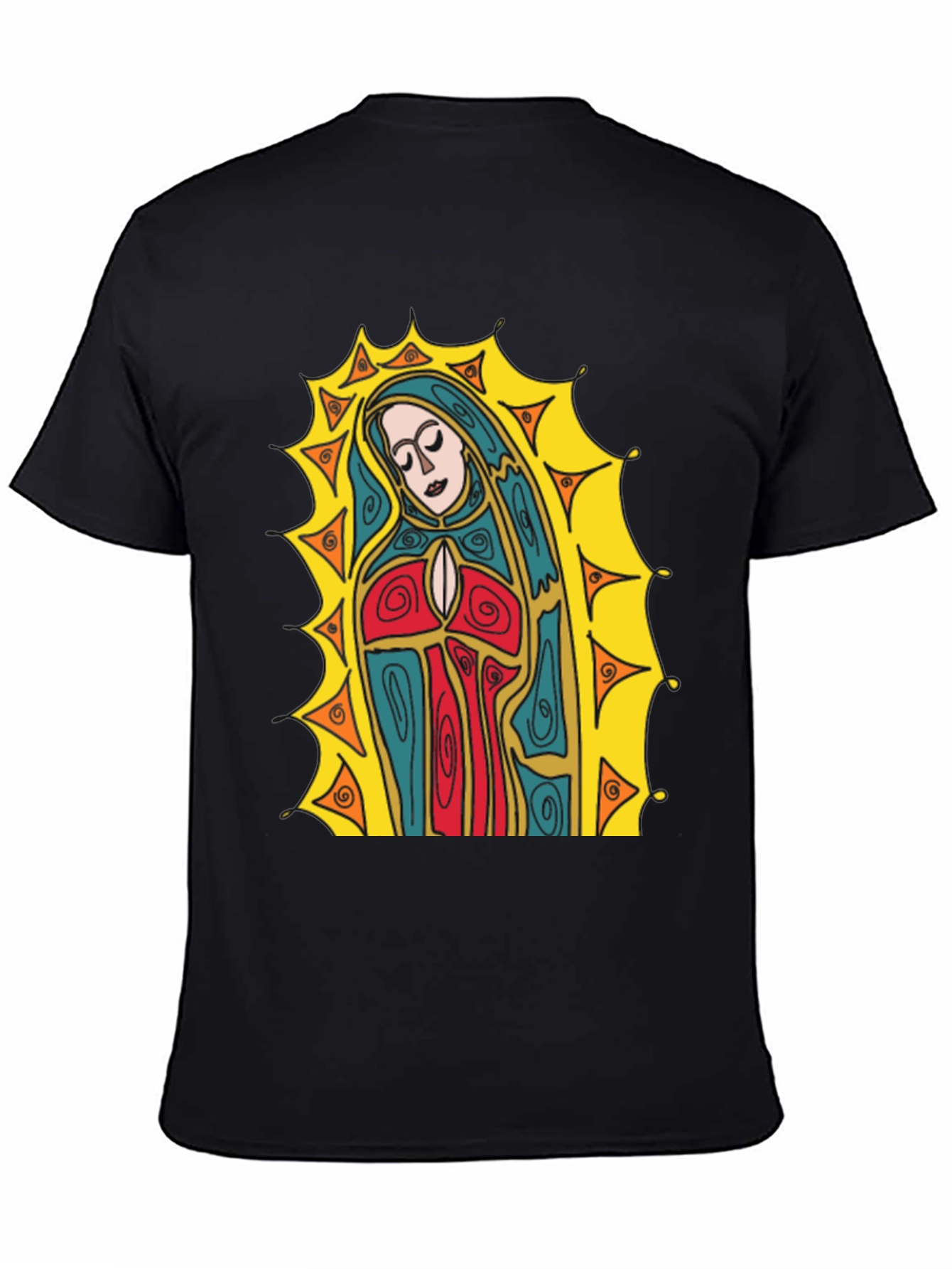 Virgin Mary Graphic T-Shirt - Religious Art Tee