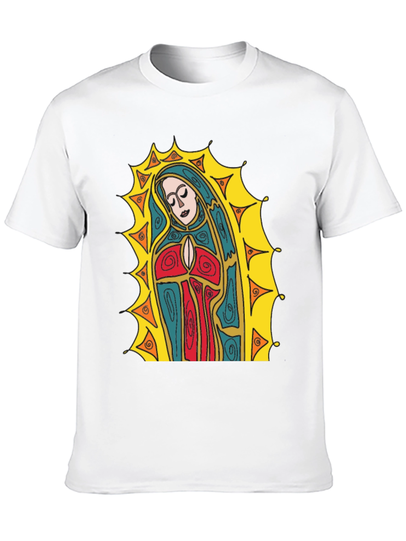 Virgin Mary Graphic T-Shirt - Religious Art Tee