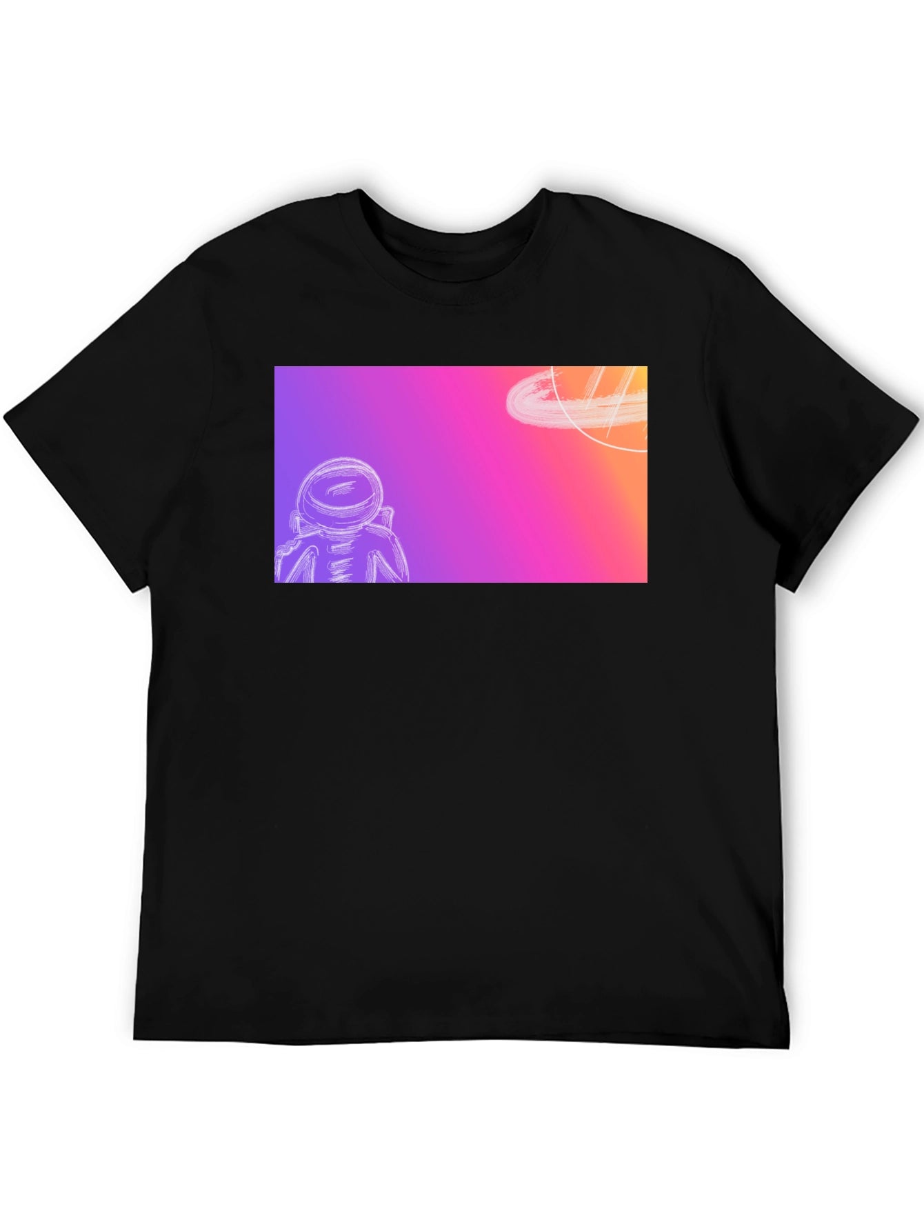 Astronaut Space Dream Black T-Shirt