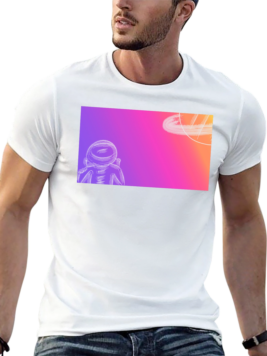 Astronaut Space Dream Black T-Shirt