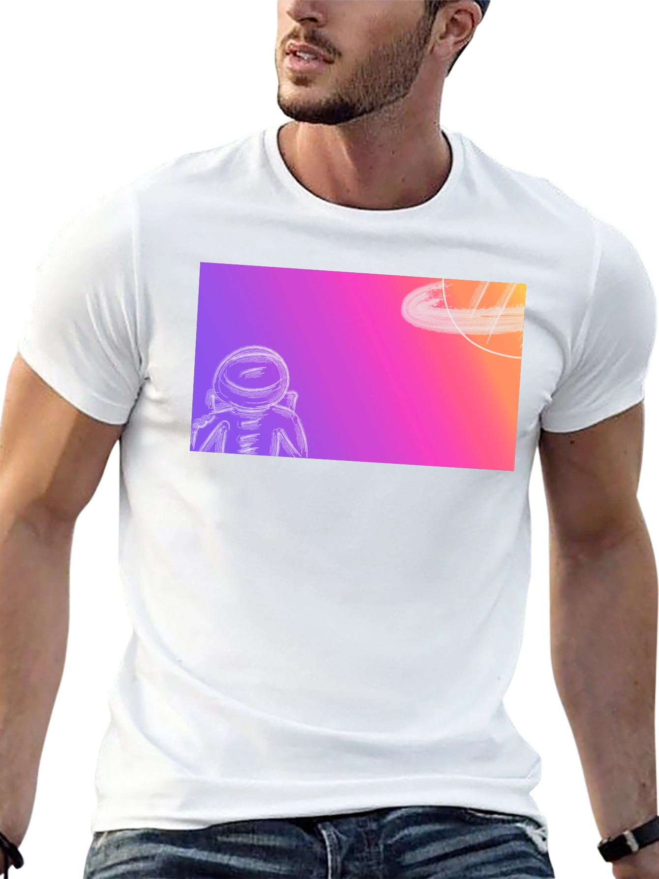 Astronaut Space Dream Black T-Shirt