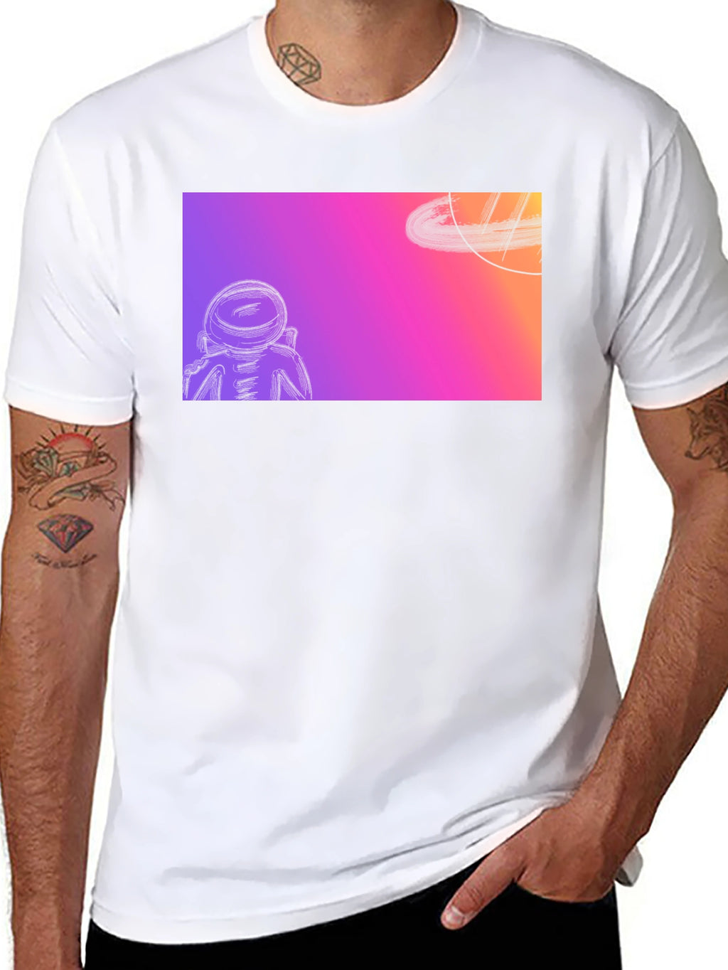 Astronaut Space Dream Black T-Shirt