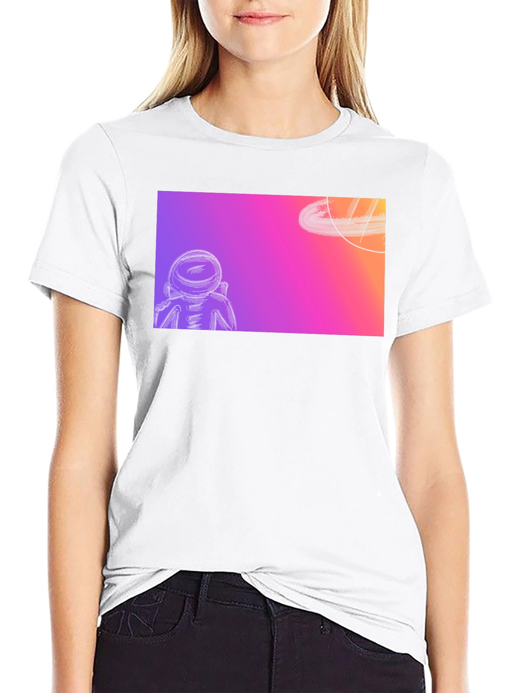 Astronaut Space Dream Black T-Shirt