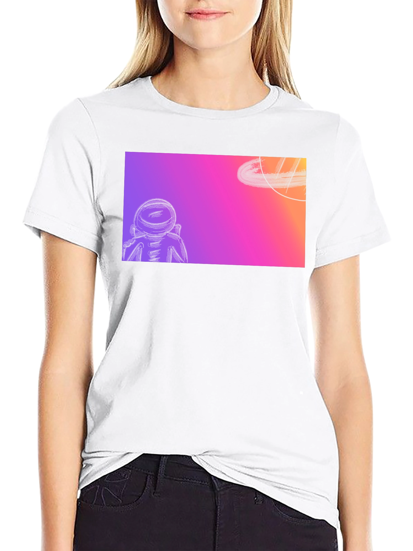 Astronaut Space Dream Black T-Shirt