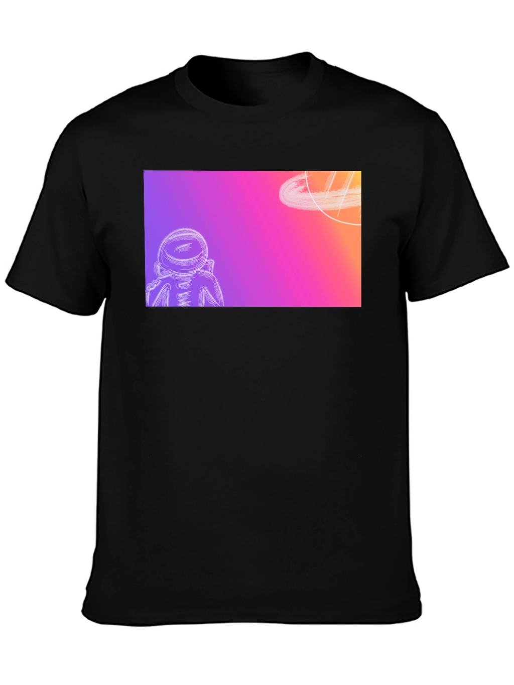 Astronaut Space Dream Black T-Shirt
