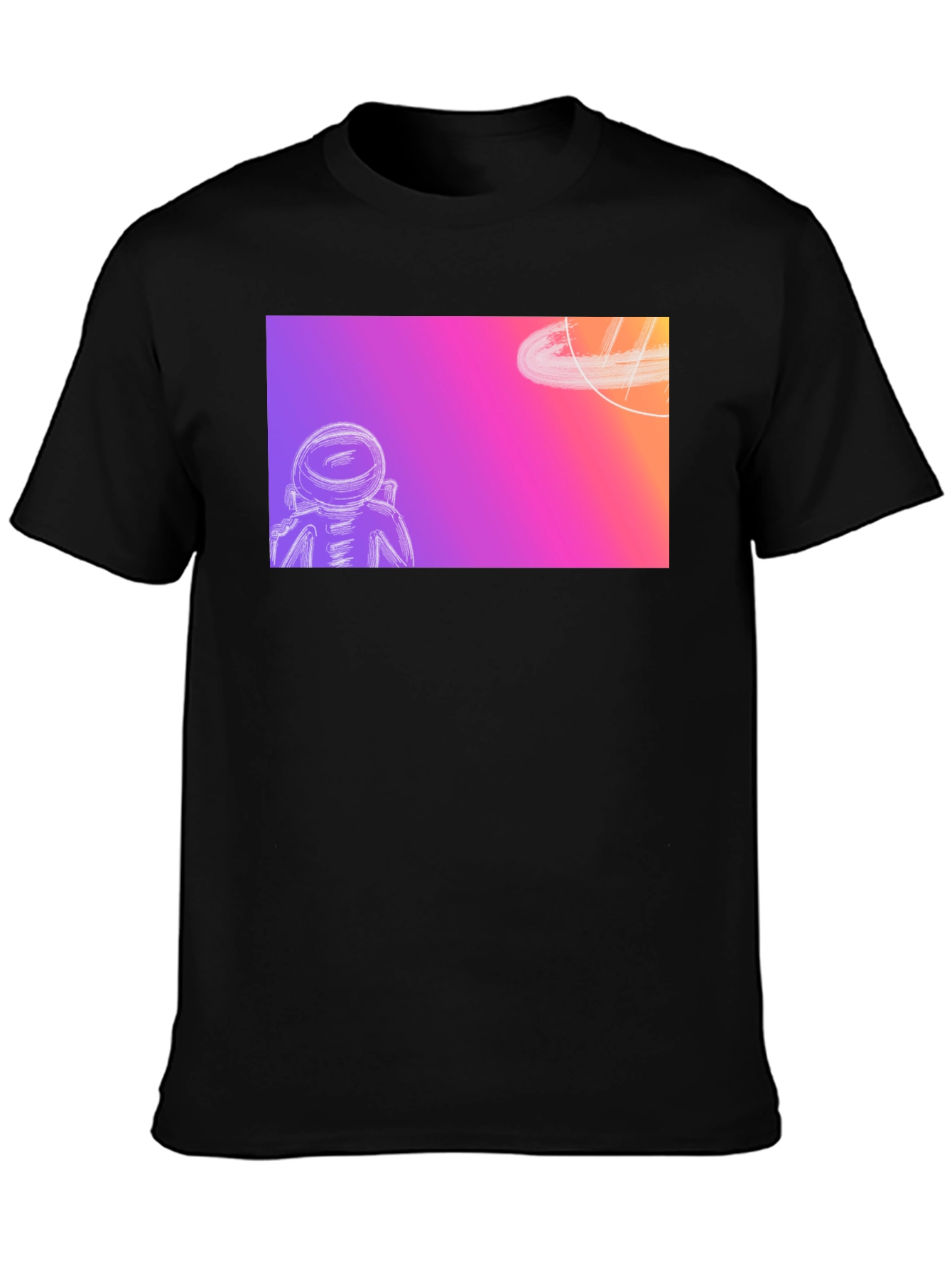 Astronaut Space Dream Black T-Shirt