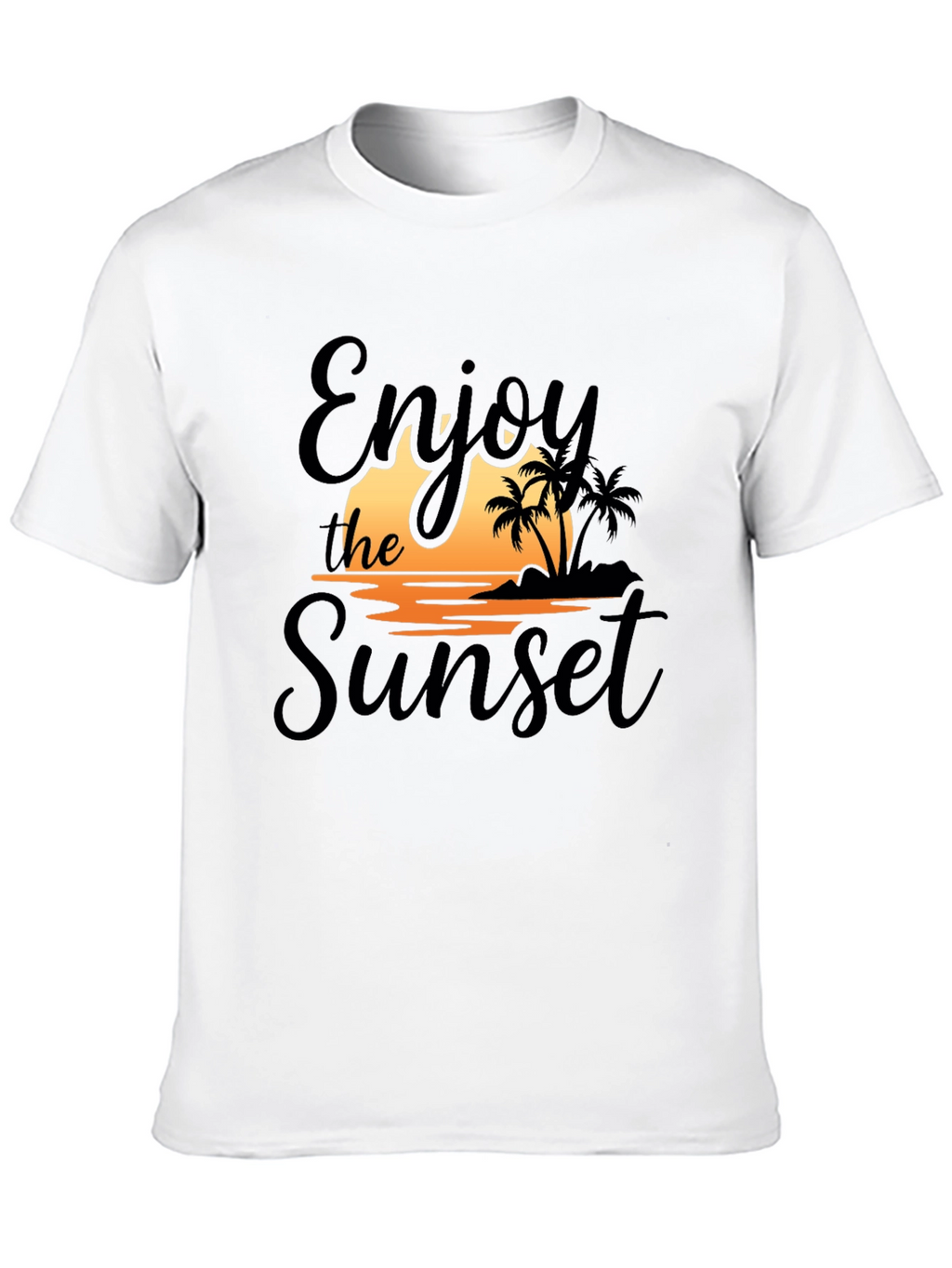 Enjoy the Sunset Black Graphic T-Shirt