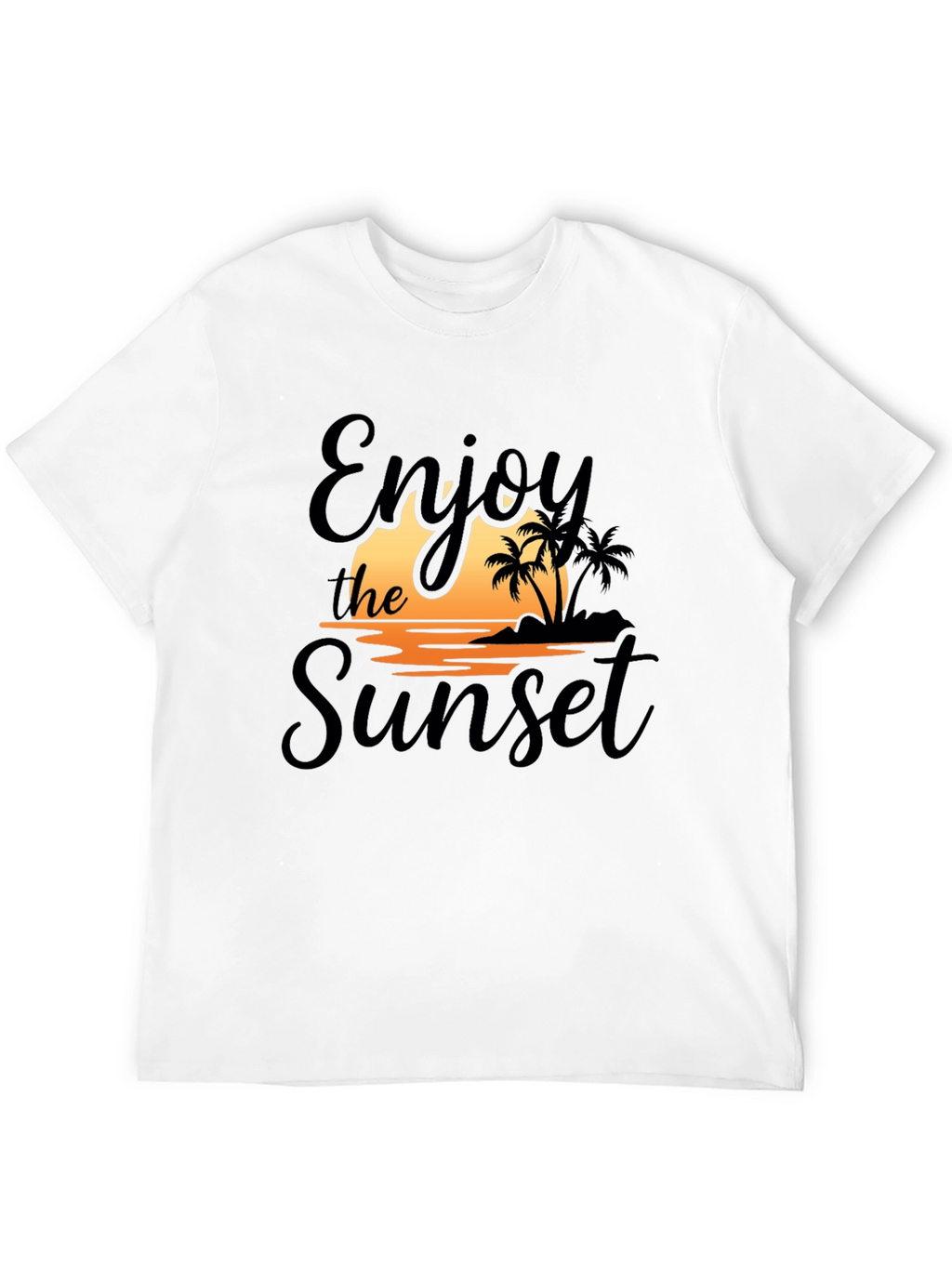 Enjoy the Sunset Black Graphic T-Shirt